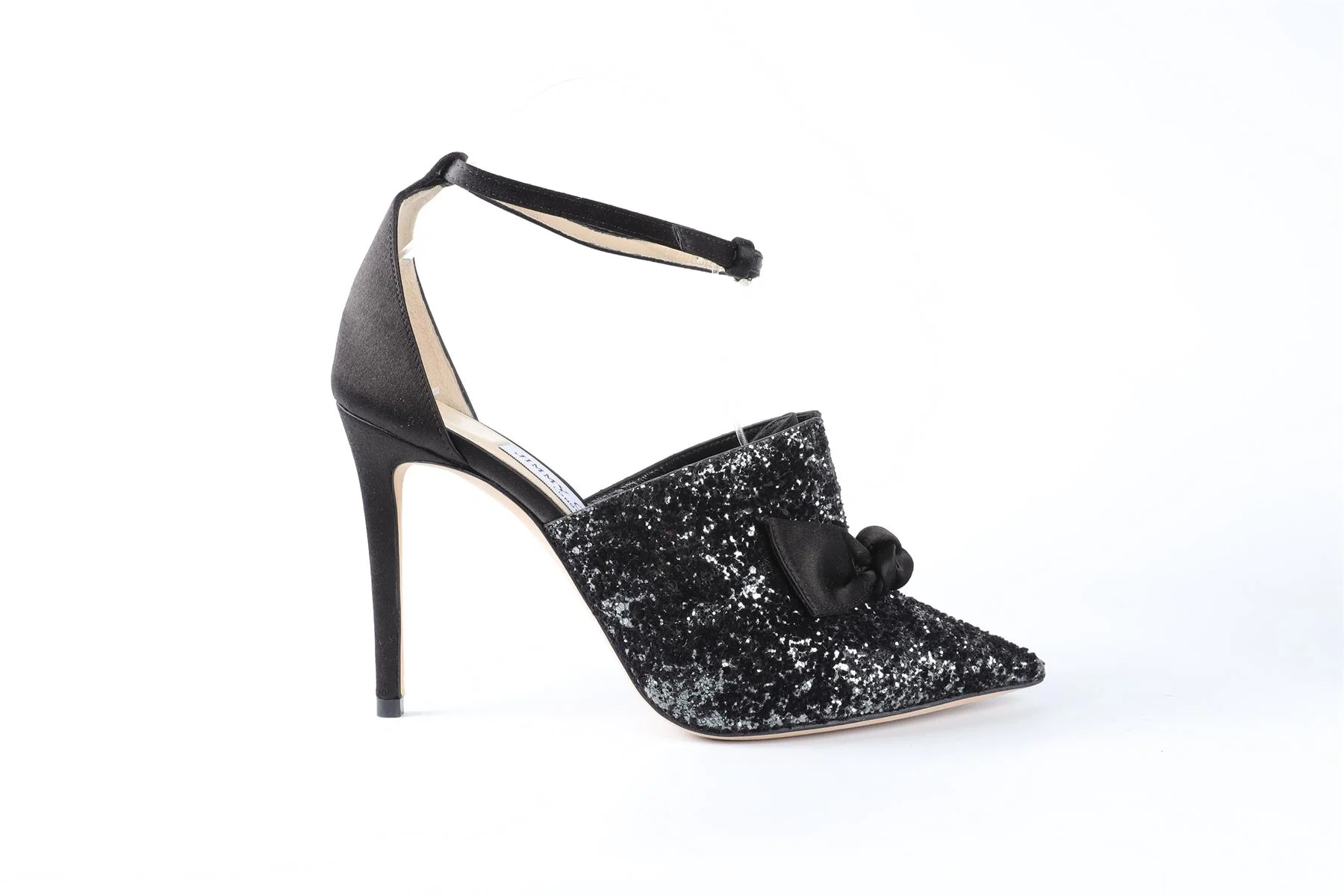JIMMY CHOO BLACK GLITTER PUMPS EU 37 UK 4 US 7 - Image 2