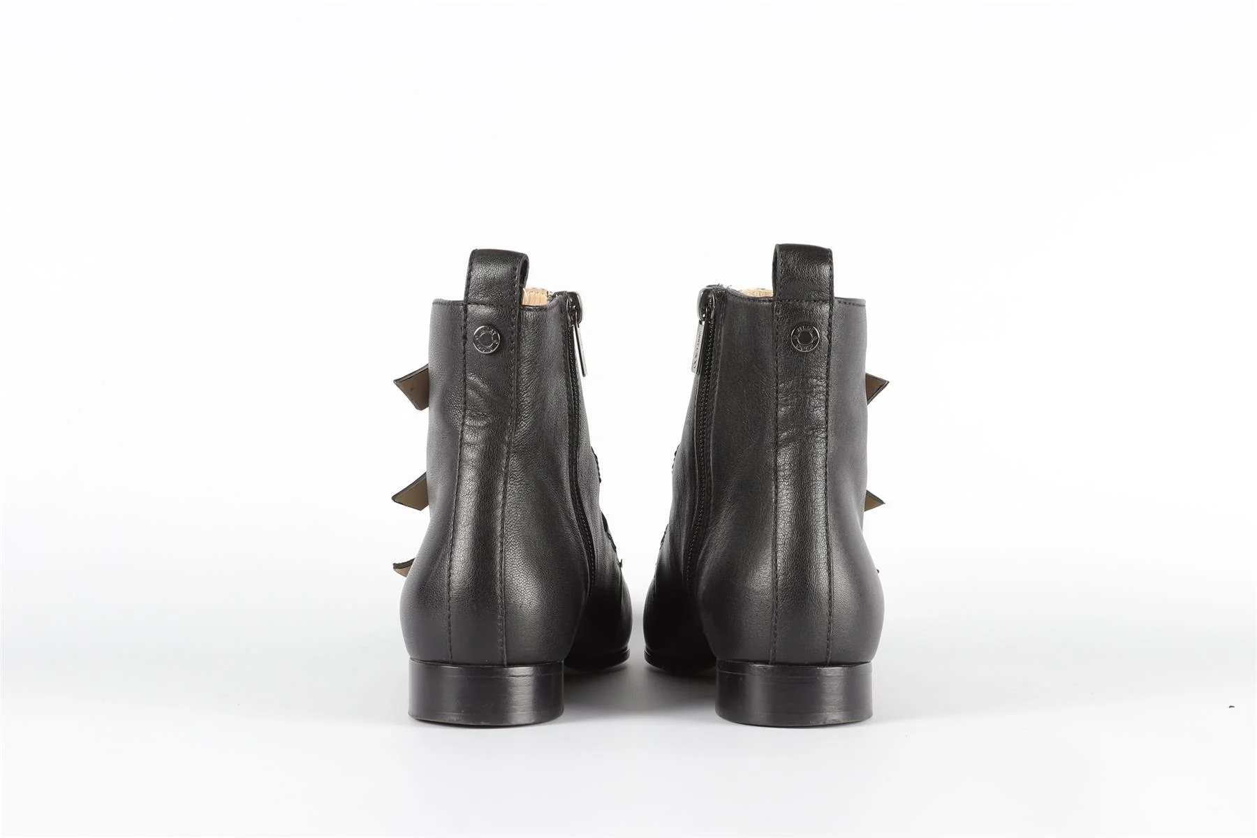 JIMMY CHOO BLACK LEATHER ANKLE BOOTS EU 38.5 UK 5.5 US 8.5 - Image 5