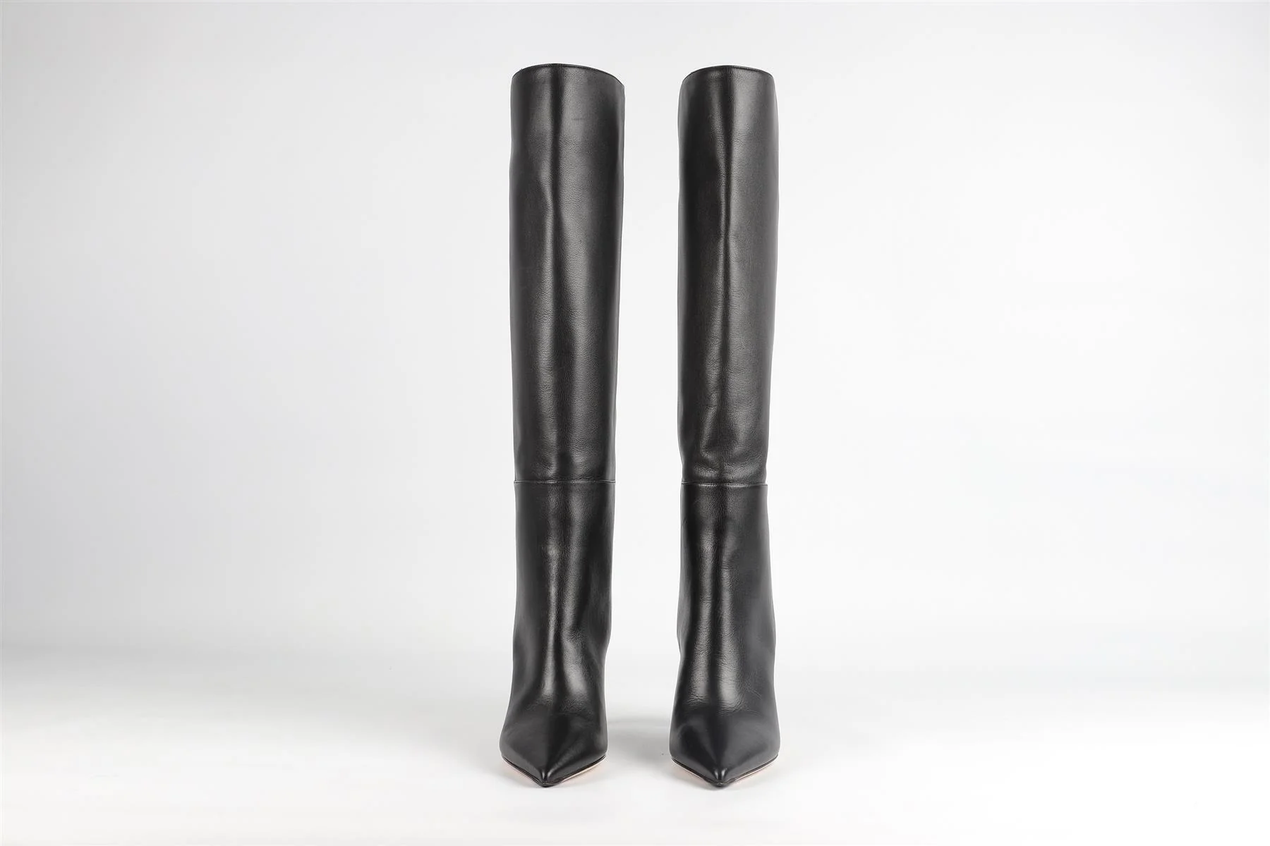 JIMMY CHOO BLACK LEATHER KNEE HIGH BOOTS EU 38 UK 5 US 8 - Image 3