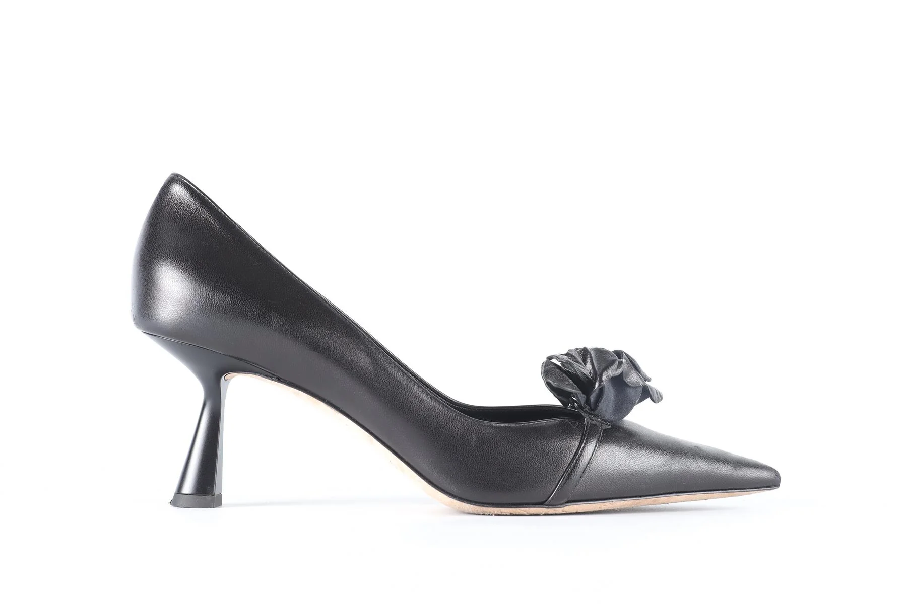 JIMMY CHOO BLACK LEATHER PUMPS EU 40 UK 7 US 10 - Image 2