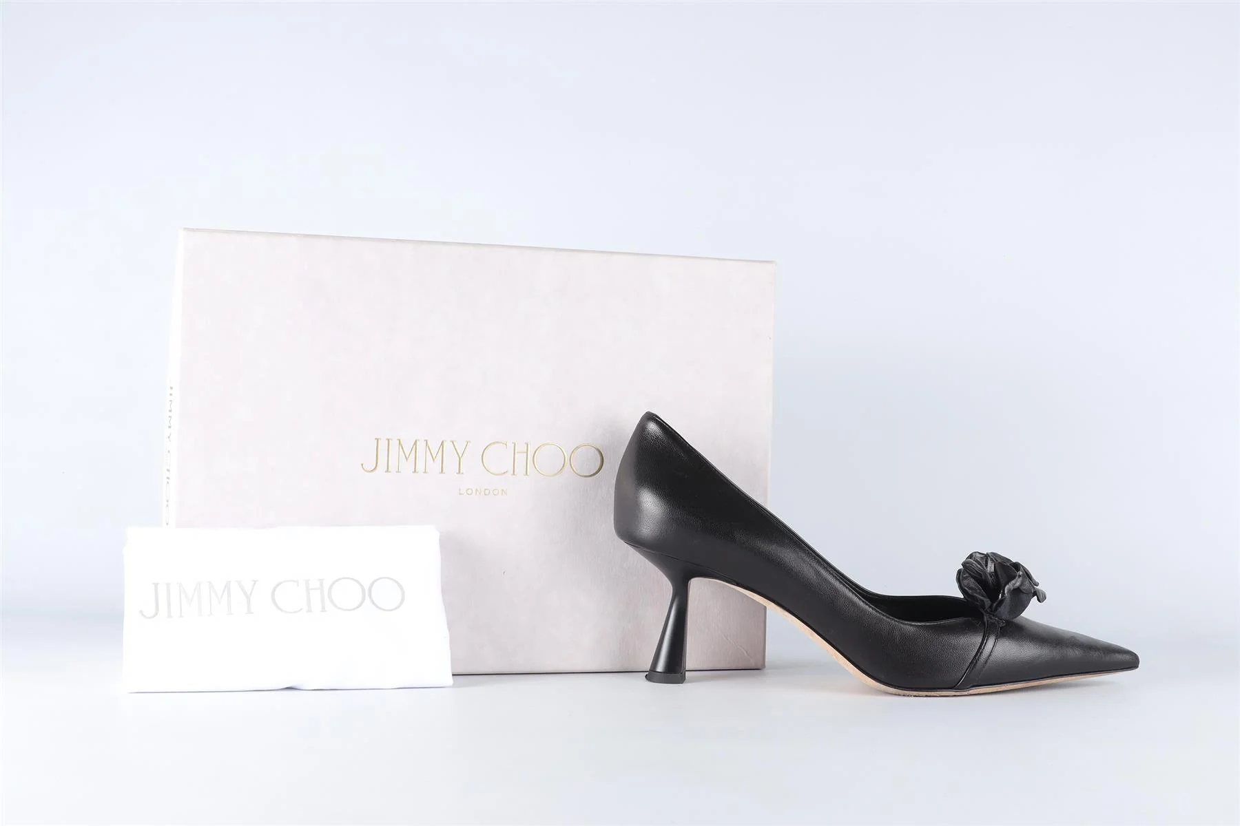 JIMMY CHOO BLACK LEATHER PUMPS EU 40 UK 7 US 10 - Image 7