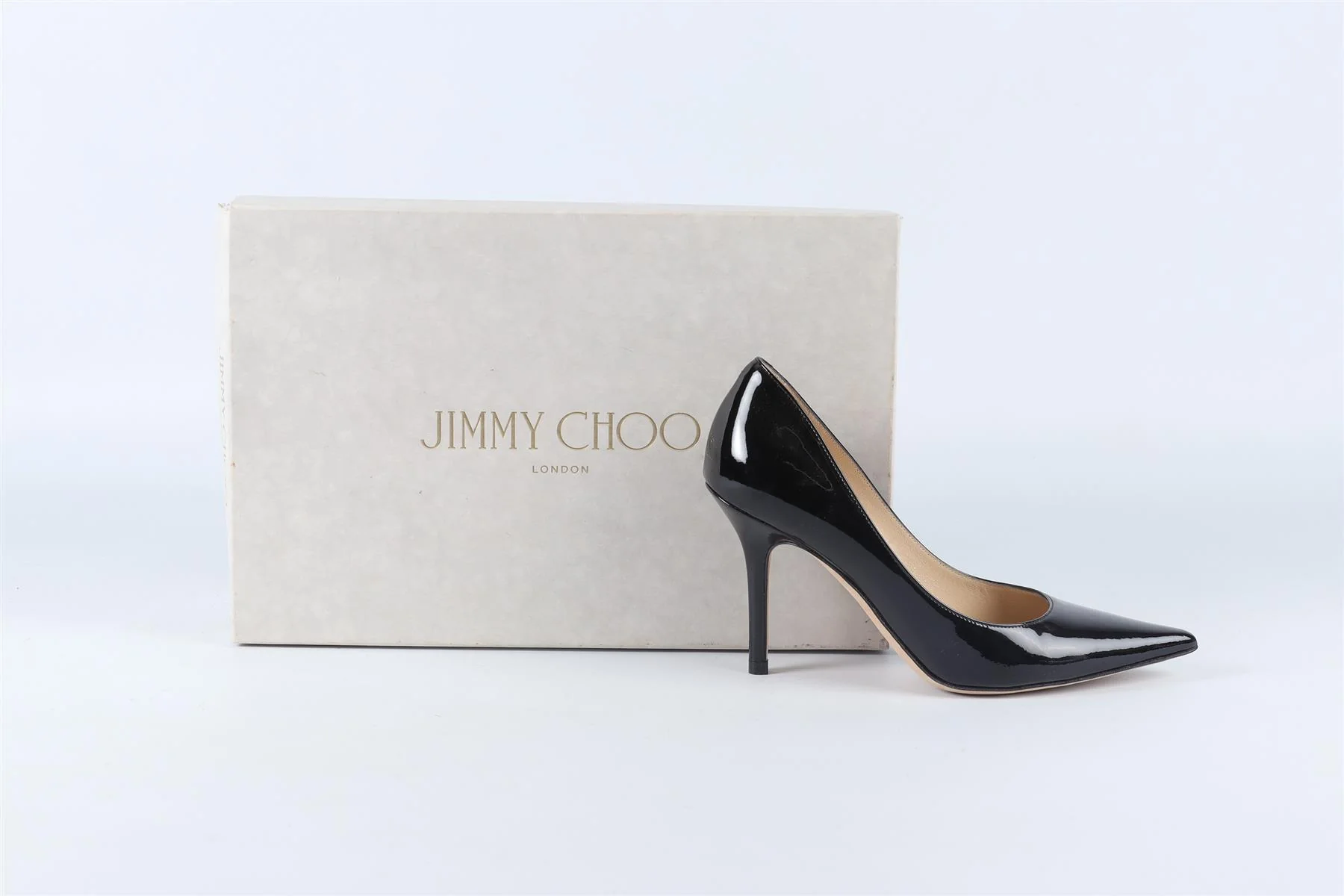 JIMMY CHOO BLACK PATENT LEATHER PUMPS EU 34 UK 1 US 4 - Image 7