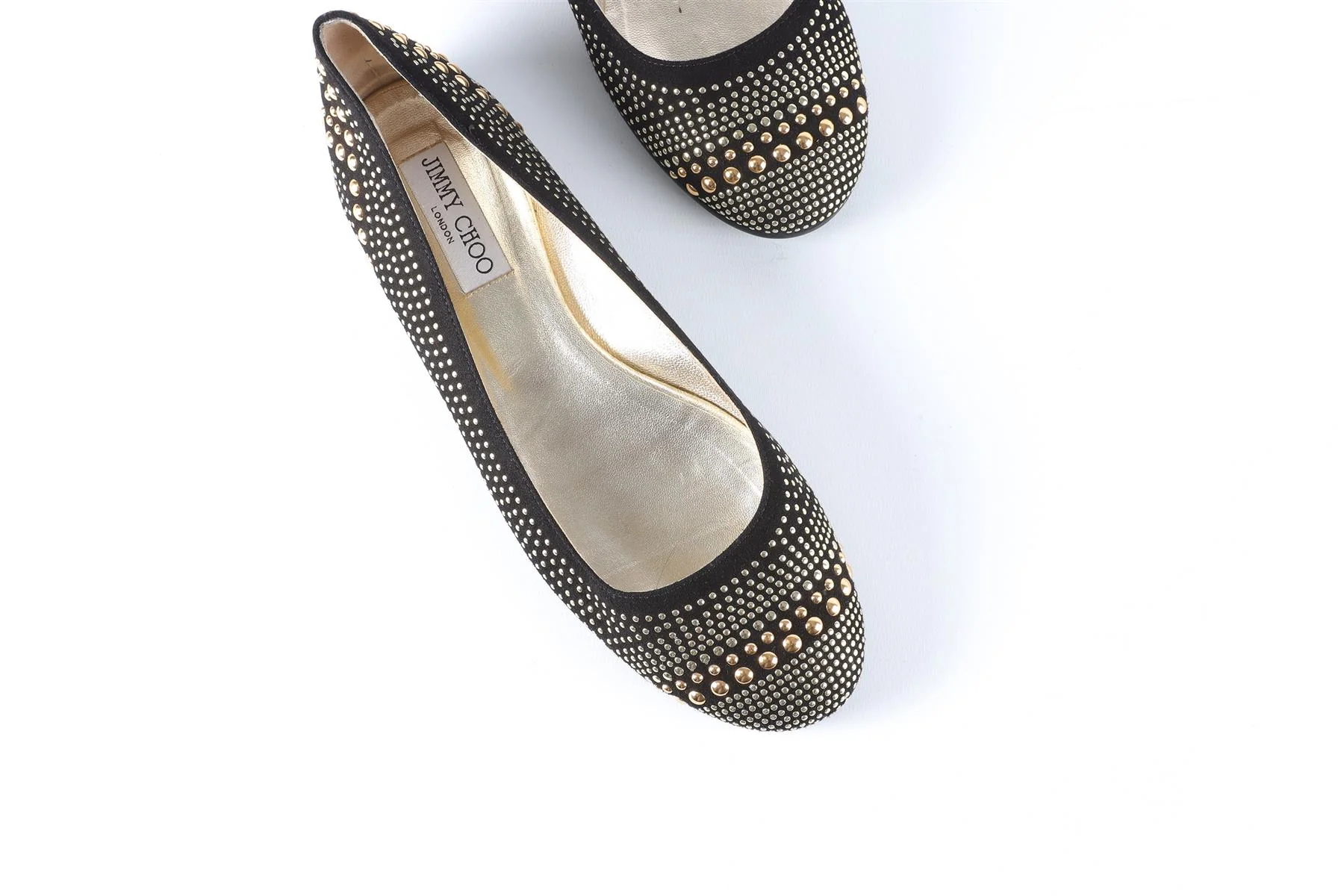 JIMMY CHOO BLACK SUEDE BALLET FLATS EU 39 UK 6 US 9 - Image 4