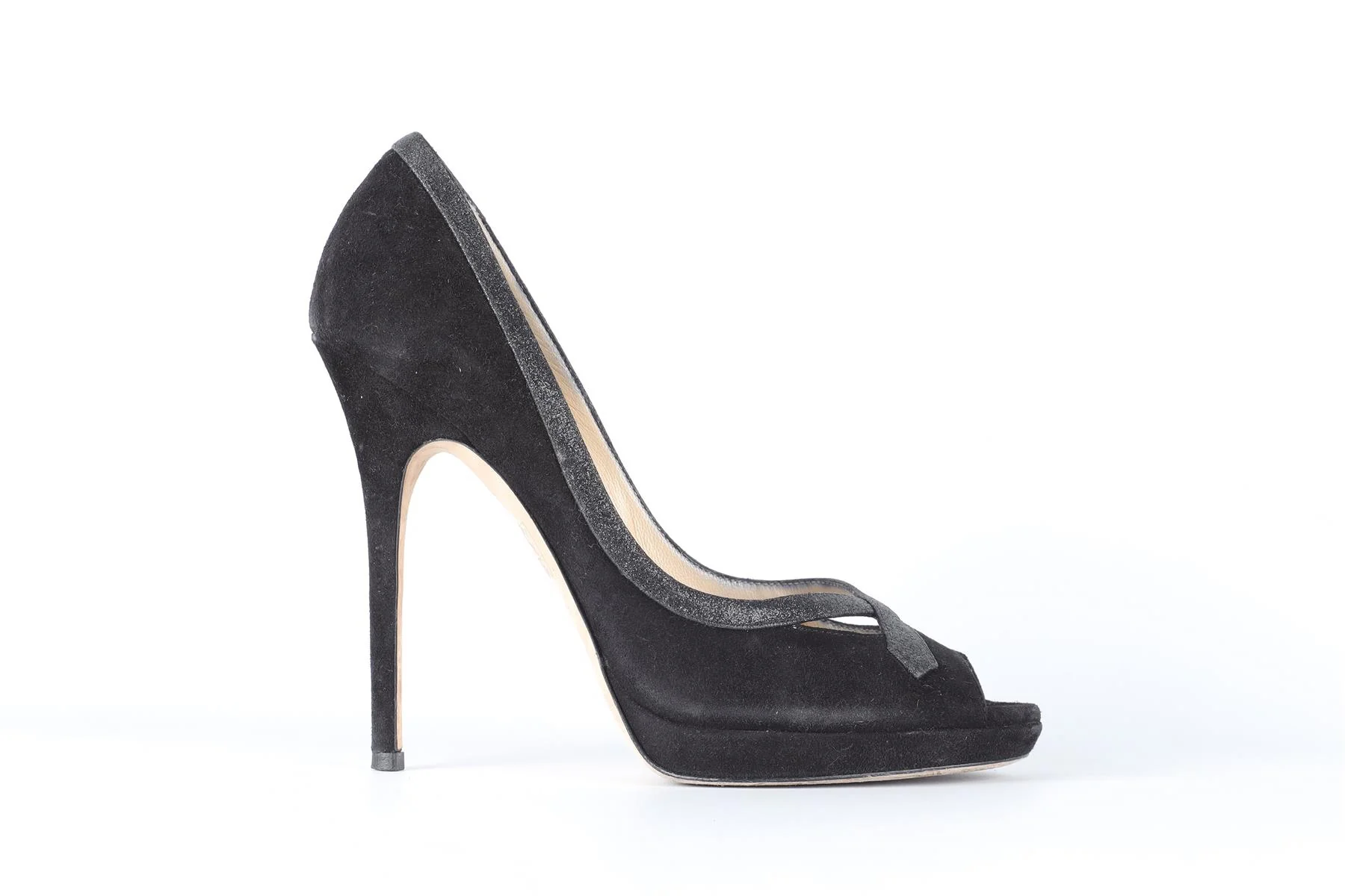 JIMMY CHOO BLACK SUEDE PUMPS EU 39 UK 6 US 9 - Image 2