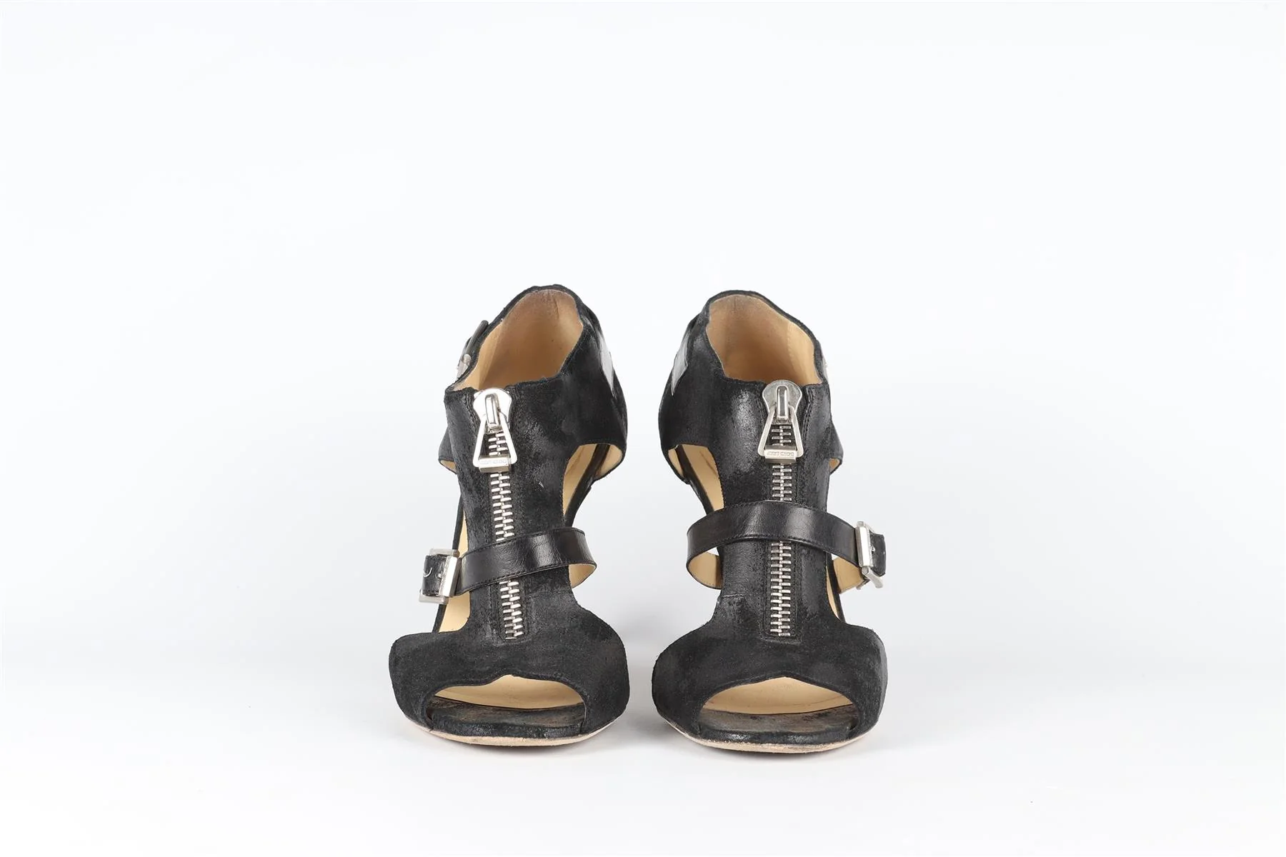JIMMY CHOO BLACK SUEDE SANDALS EU 40 UK 7 US 10 - Image 3