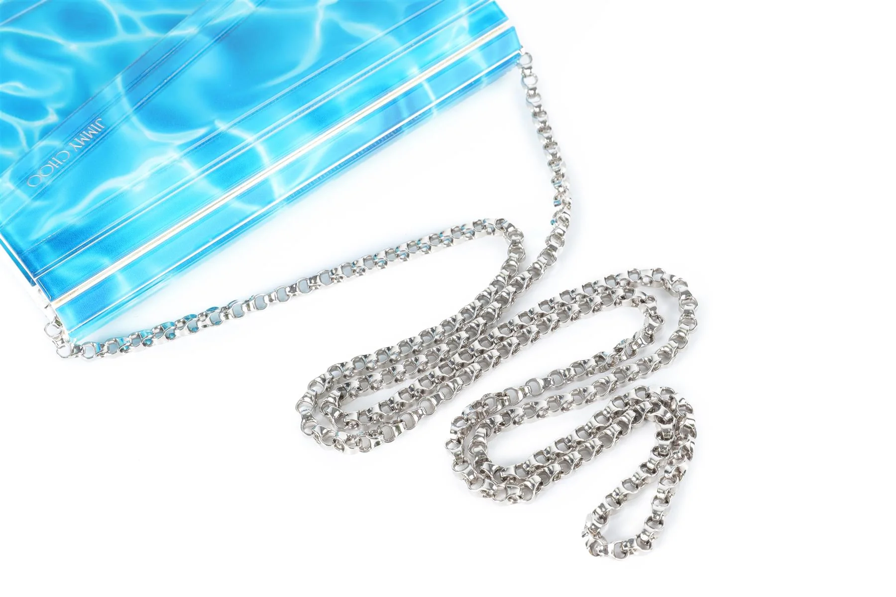 JIMMY CHOO BLUE CANDY ACRYLIC CLUTCH - Image 10