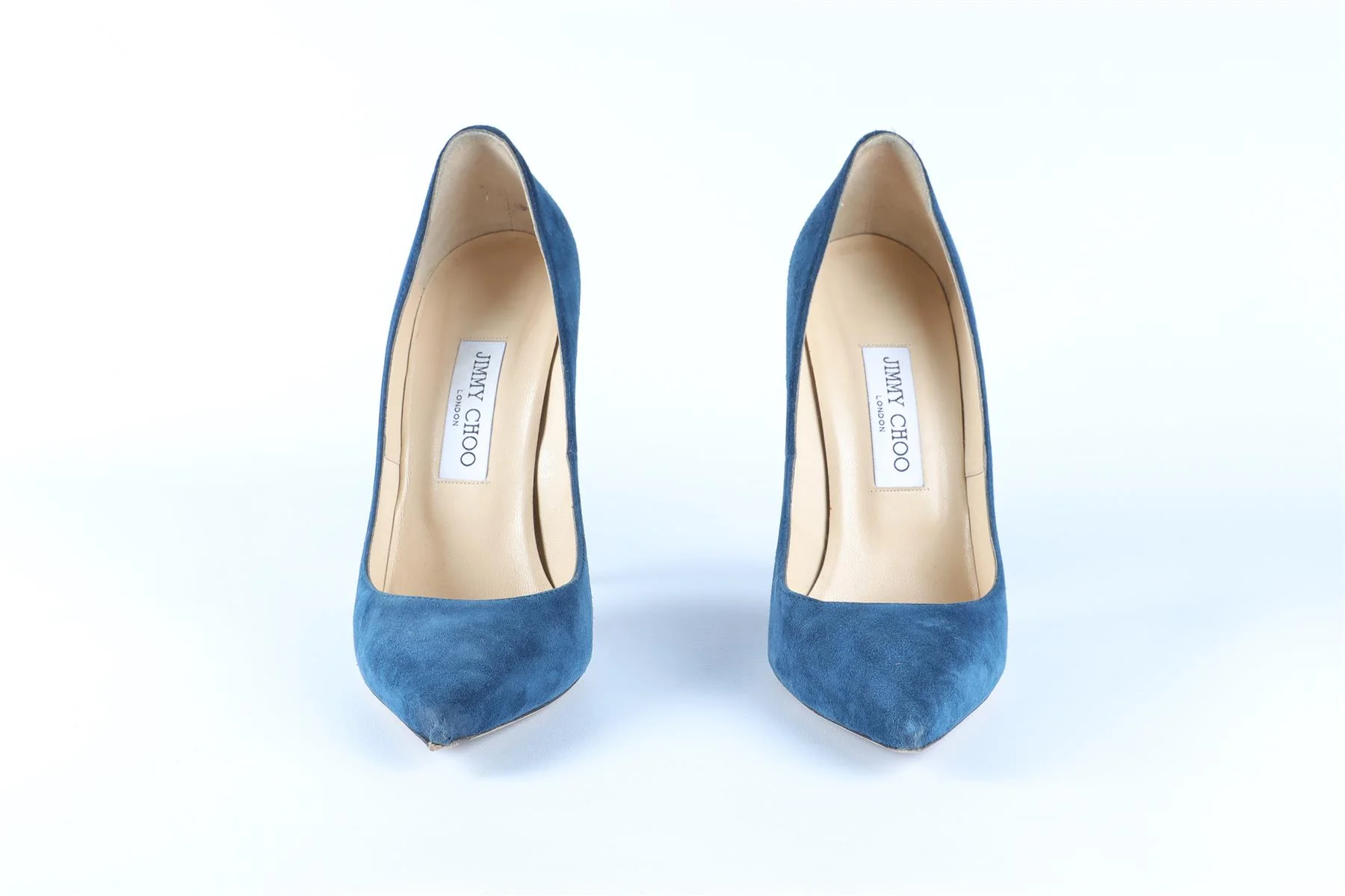 JIMMY CHOO BLUE SUEDE PUMPS EU 40 UK 7 US 10 - Image 3