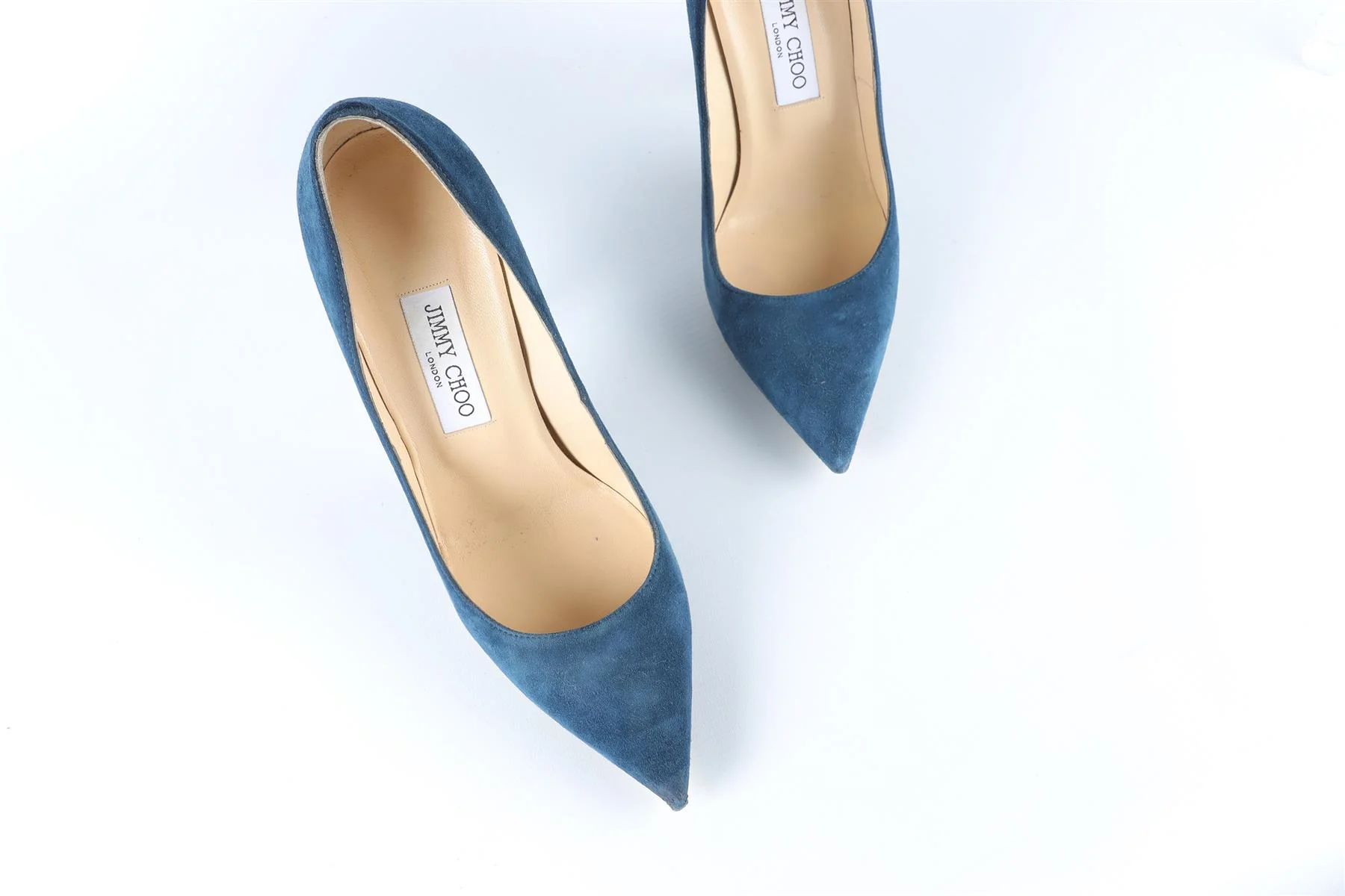 JIMMY CHOO BLUE SUEDE PUMPS EU 40 UK 7 US 10 - Image 4