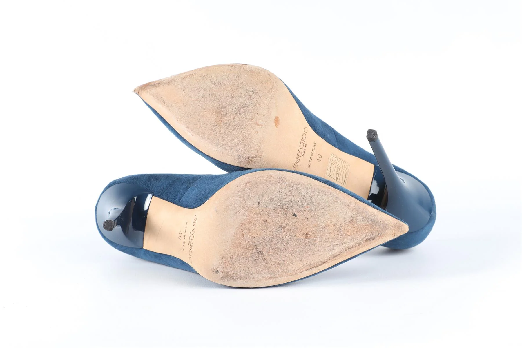 JIMMY CHOO BLUE SUEDE PUMPS EU 40 UK 7 US 10 - Image 6