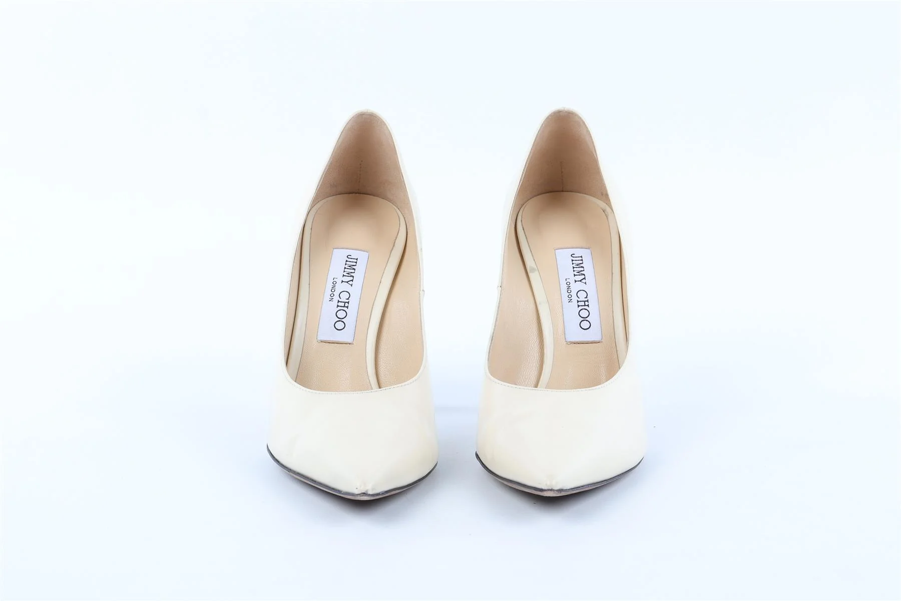 JIMMY CHOO CREAM LEATHER PUMPS EU 38.5 UK 5.5 US 8.5 - Image 3