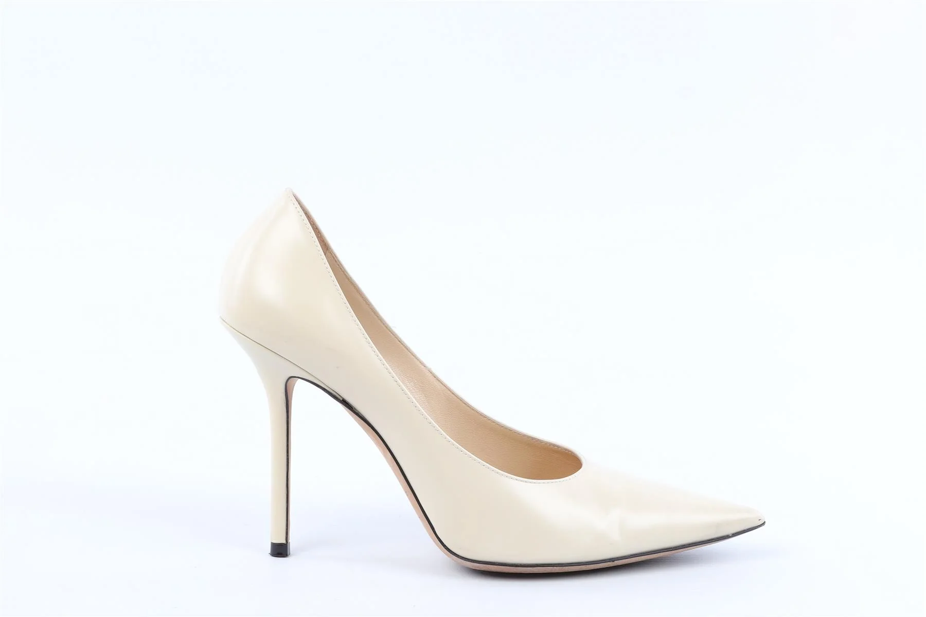 JIMMY CHOO CREAM LEATHER PUMPS EU 38.5 UK 5.5 US 8.5 - Image 4
