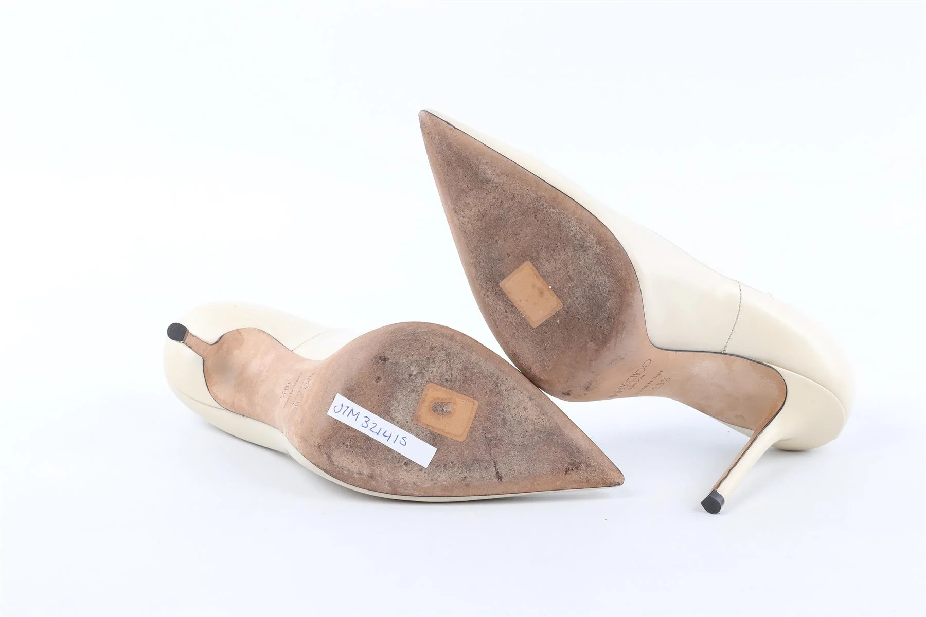 JIMMY CHOO CREAM LEATHER PUMPS EU 38.5 UK 5.5 US 8.5 - Image 7