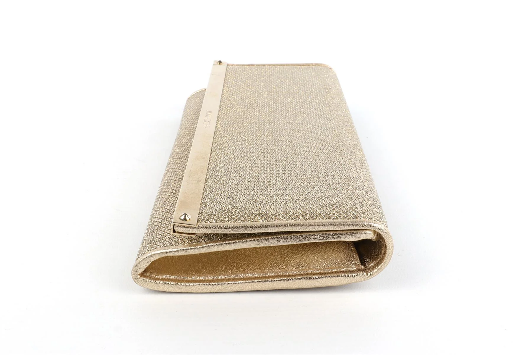 JIMMY CHOO GOLD FABRIC CLUTCH - Image 6