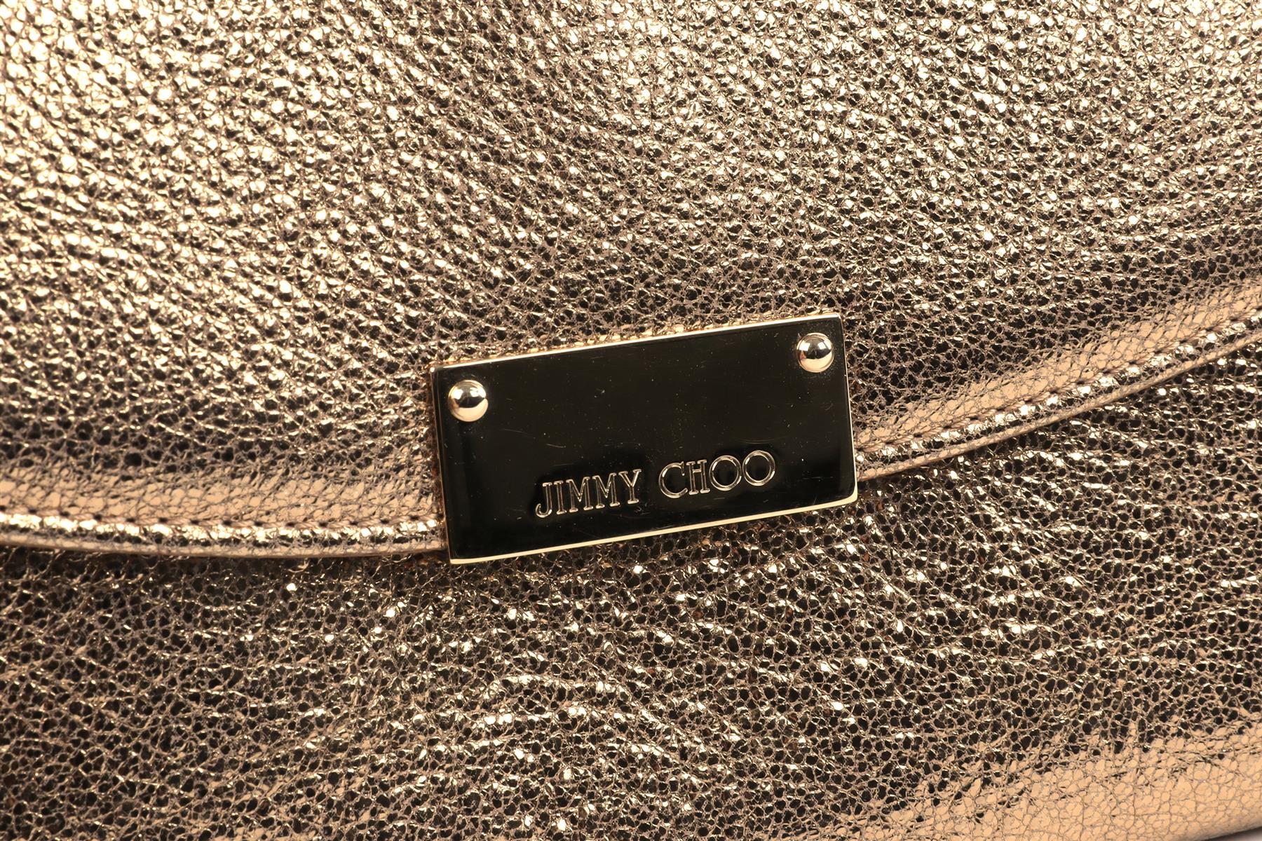 JIMMY CHOO GOLD LEATHER SHOULDER BAG - Image 8