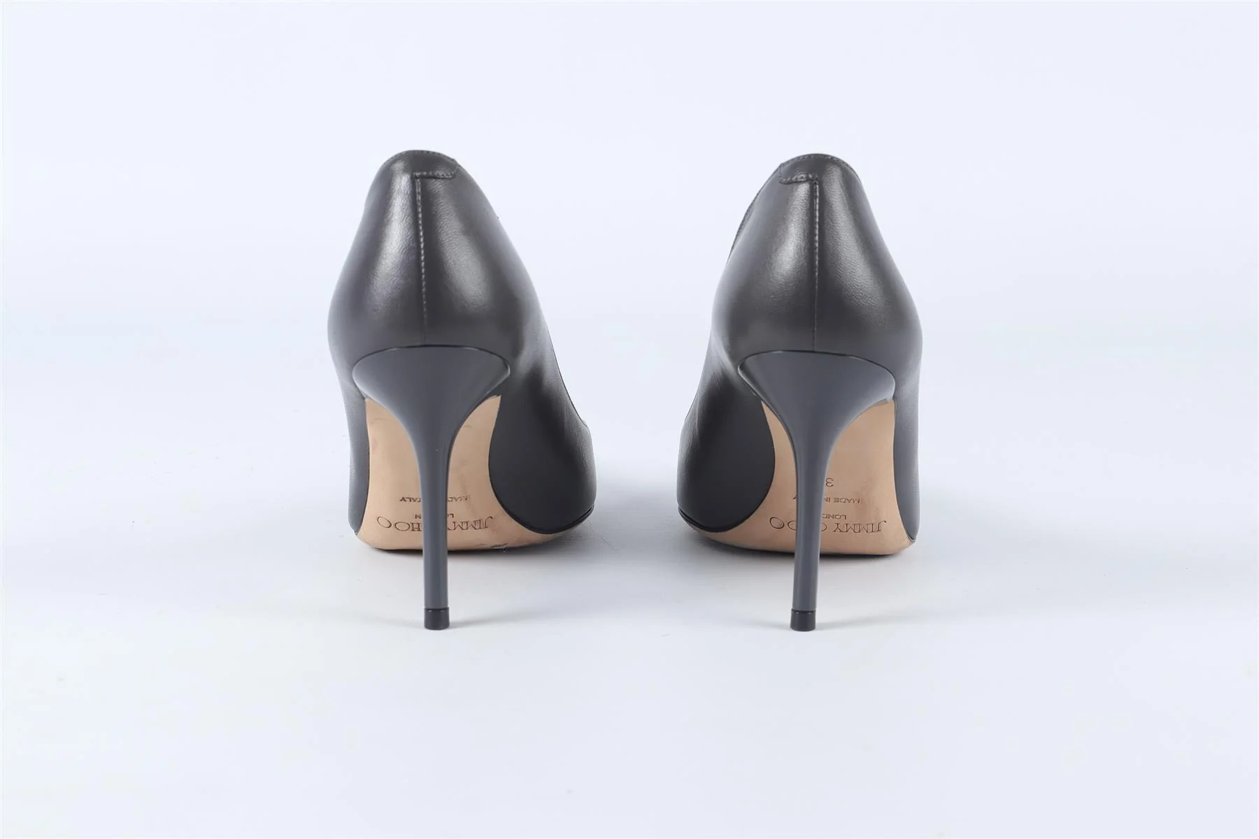 JIMMY CHOO GREY LEATHER PUMPS EU 34 UK 1 US 4 - Image 5