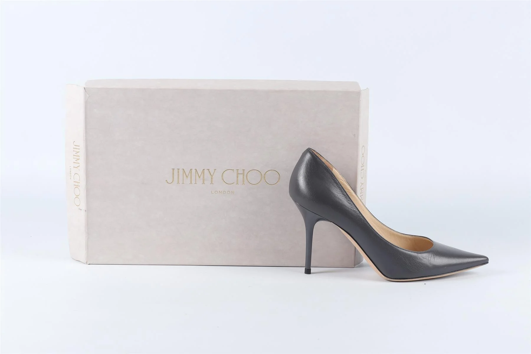 JIMMY CHOO GREY LEATHER PUMPS EU 34 UK 1 US 4 - Image 7