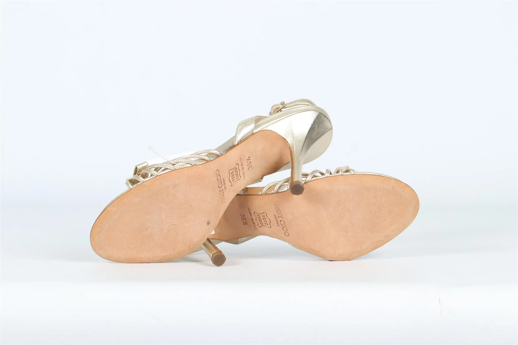 JIMMY CHOO LEATHER SANDALS EU 36.5 UK 3.5 US 6.5 - Image 5