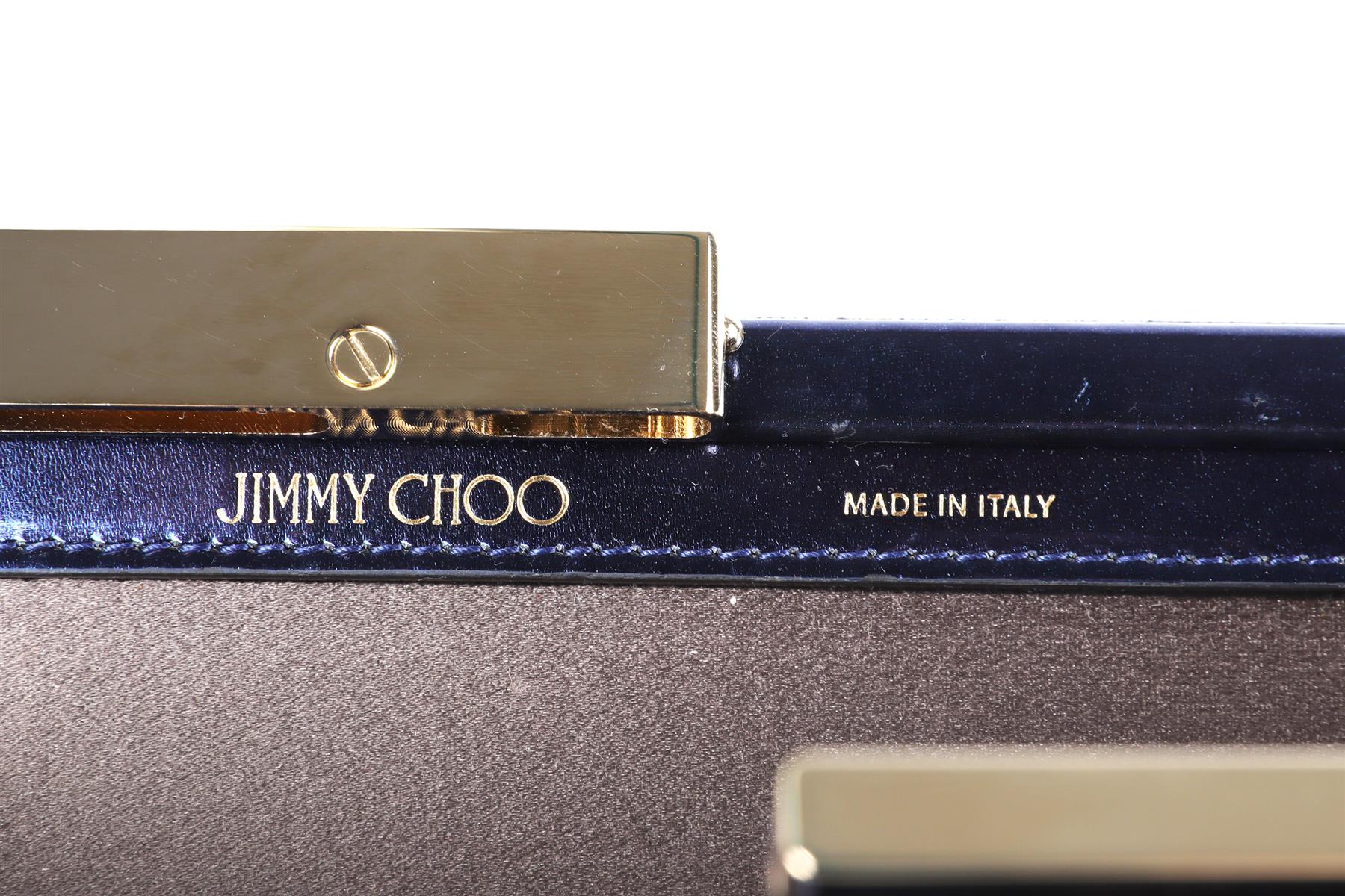 JIMMY CHOO NAVY LEATHER CLUTCH - Image 12