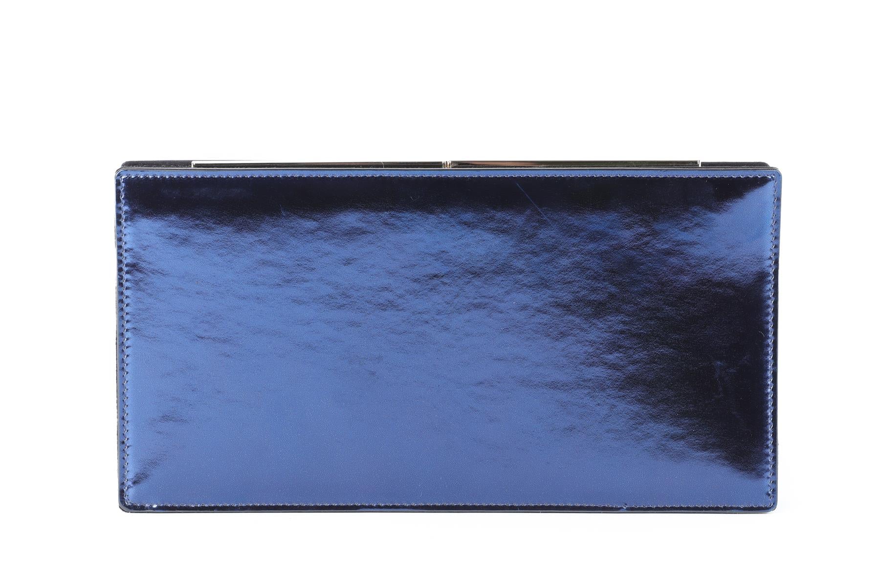 JIMMY CHOO NAVY LEATHER CLUTCH - Image 2