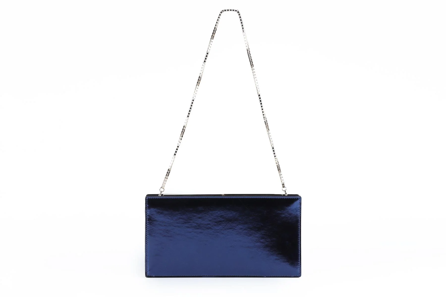 JIMMY CHOO NAVY LEATHER CLUTCH - Image 3
