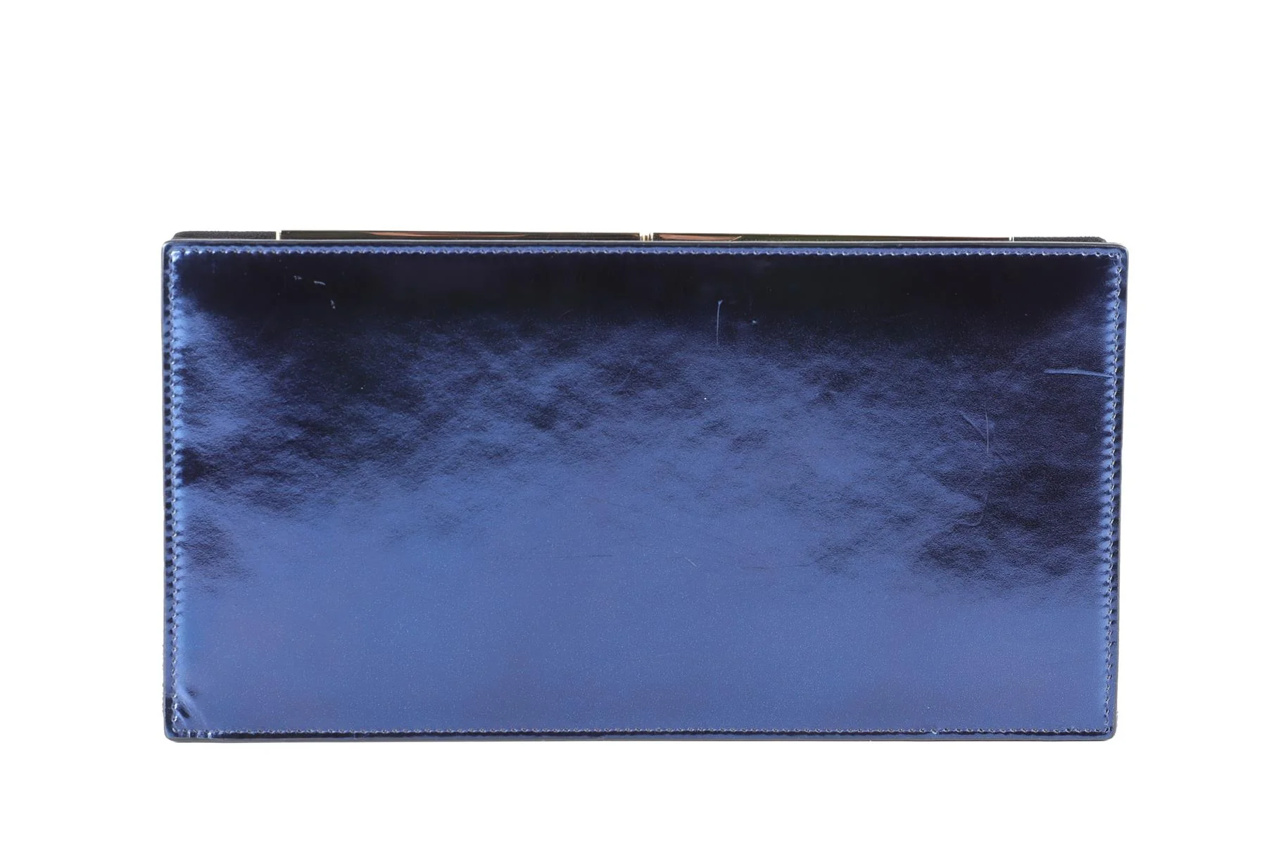 JIMMY CHOO NAVY LEATHER CLUTCH - Image 7
