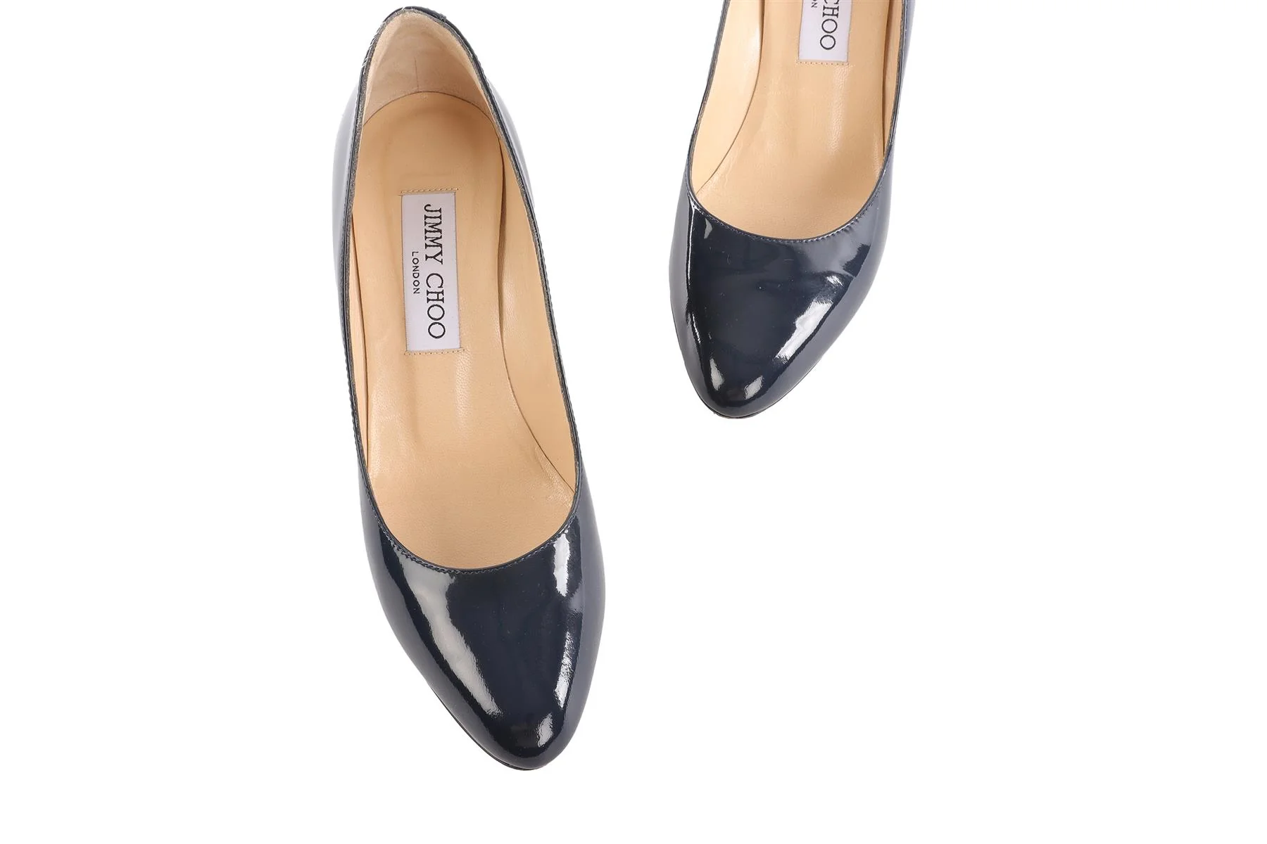 JIMMY CHOO NAVY PATENT LEATHER PUMPS EU 36.5 UK 3.5 US 6.5 - Image 4