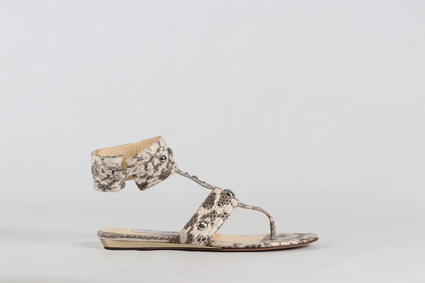 JIMMY CHOO PYTHON SANDALS EU 38.5 UK 5.5 US 8.5 - Image 2