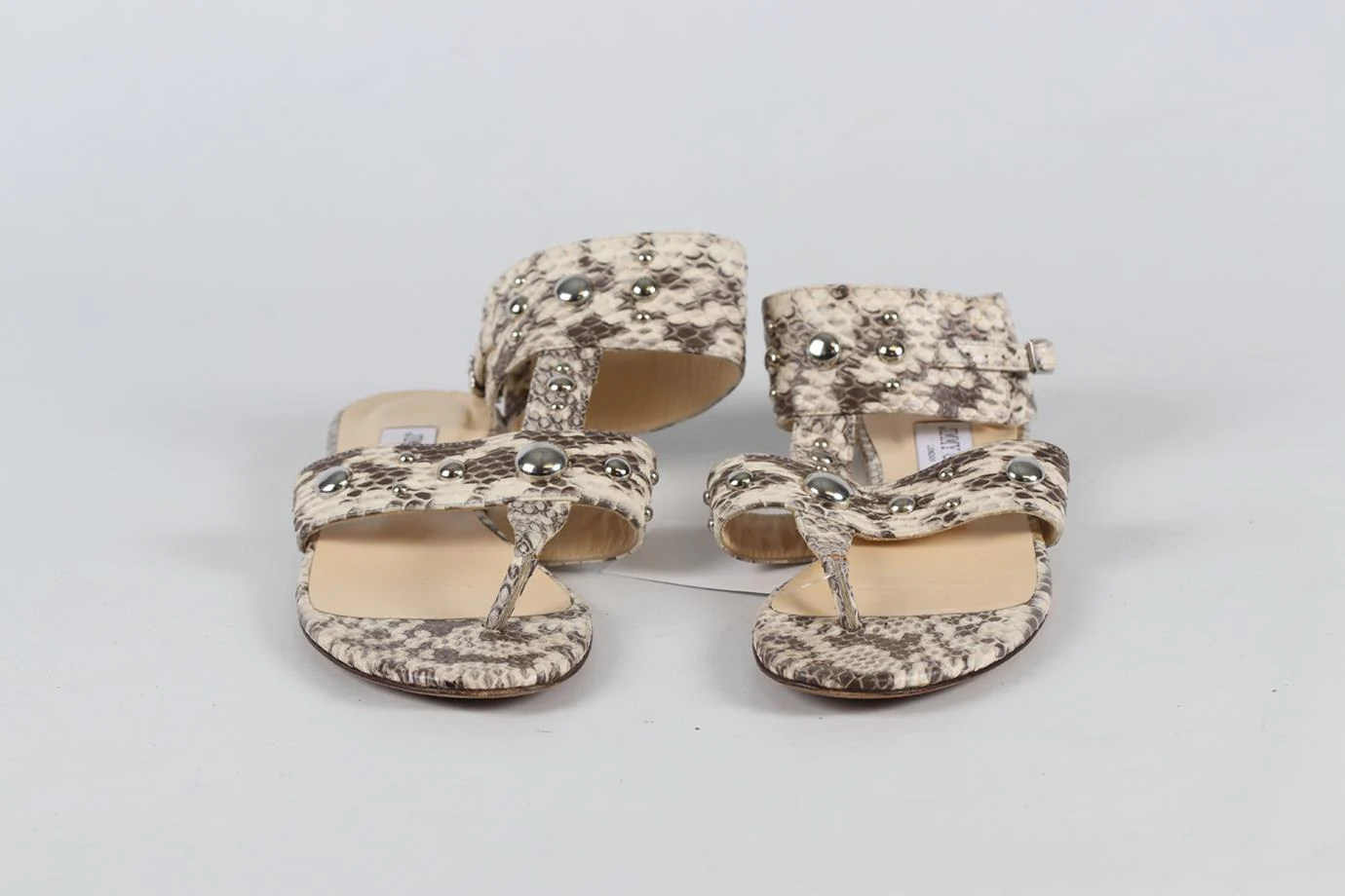 JIMMY CHOO PYTHON SANDALS EU 38.5 UK 5.5 US 8.5 - Image 3