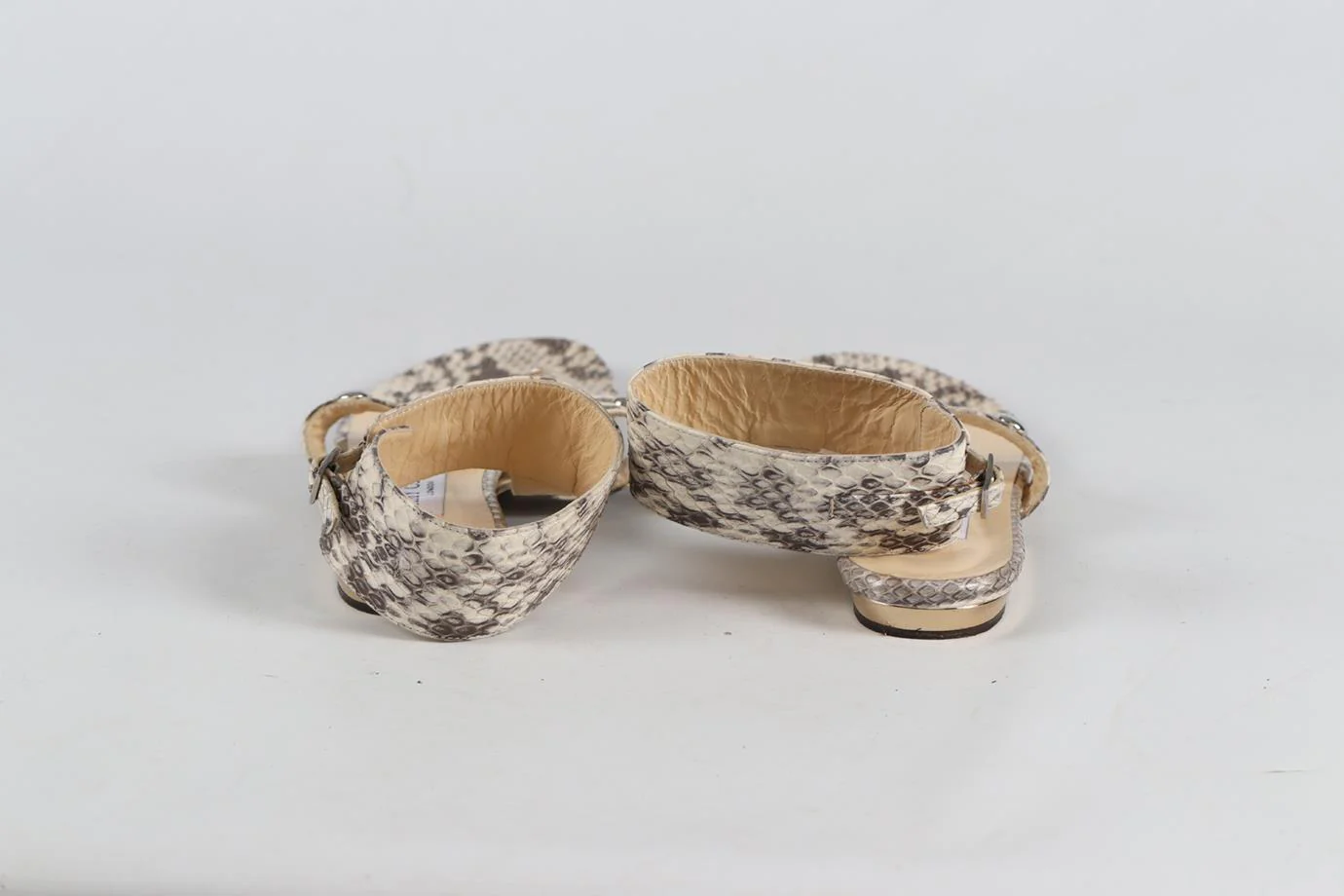 JIMMY CHOO PYTHON SANDALS EU 38.5 UK 5.5 US 8.5 - Image 4