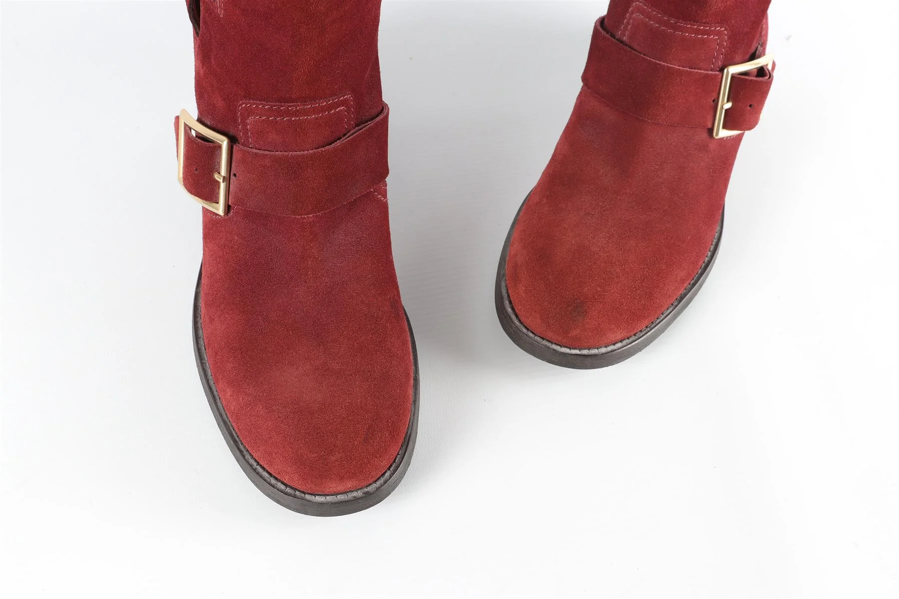 JIMMY CHOO RED SUEDE ANKLE BOOTS EU 38, UK 5, US 8 - Image 11