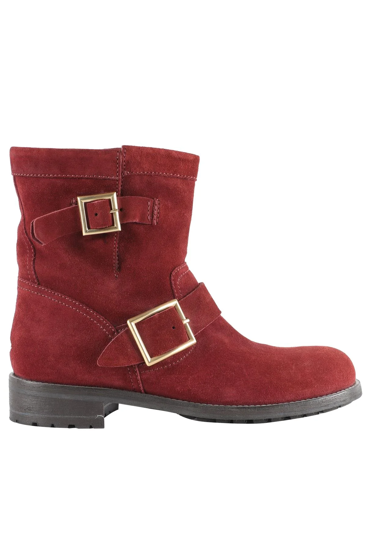 JIMMY CHOO RED SUEDE ANKLE BOOTS EU 38, UK 5, US 8 - Image 8