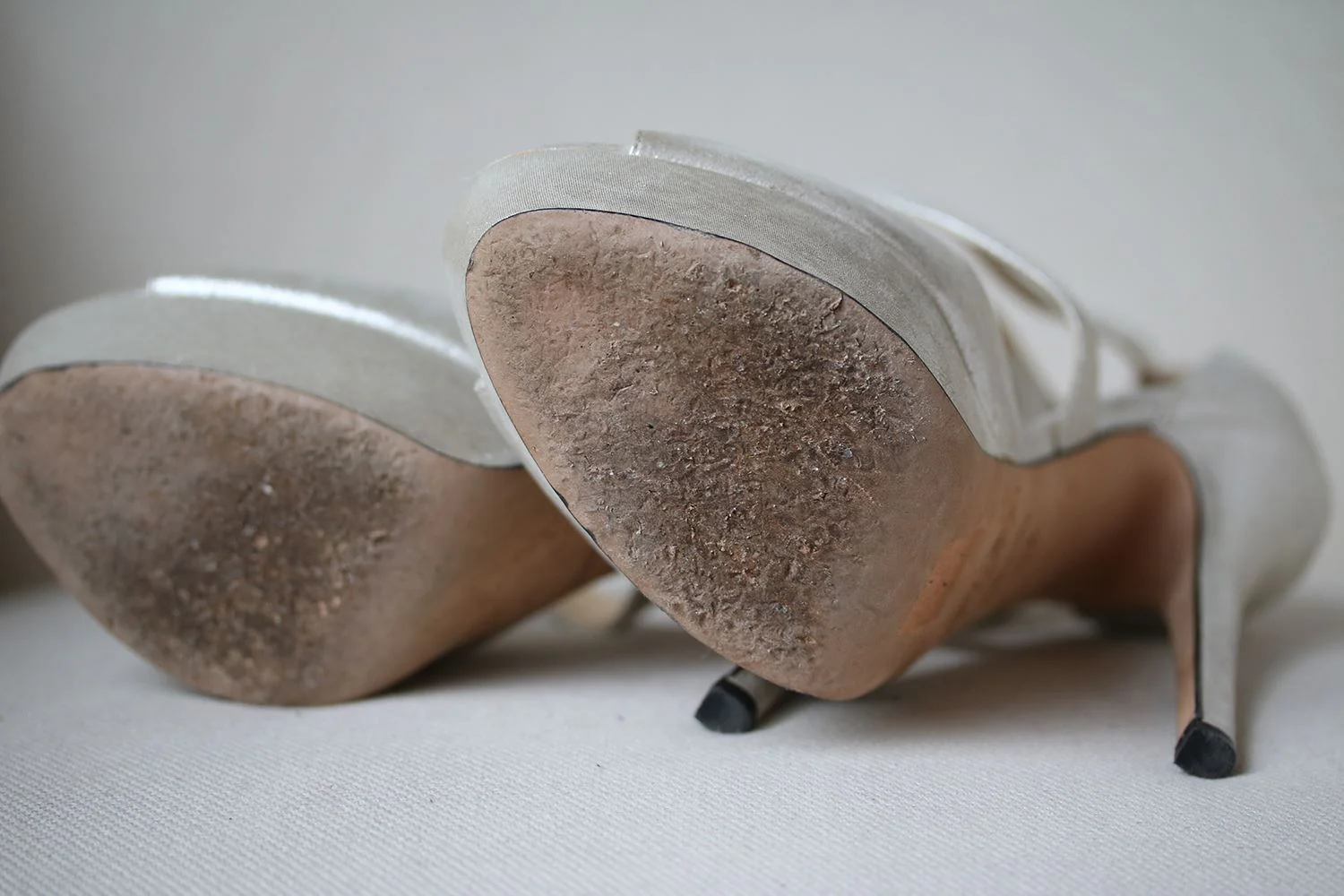 JIMMY CHOO SHIMMER SUEDE PLATFORM HEELS EU 38.5 UK 5.5 US 8.5 - Image 6