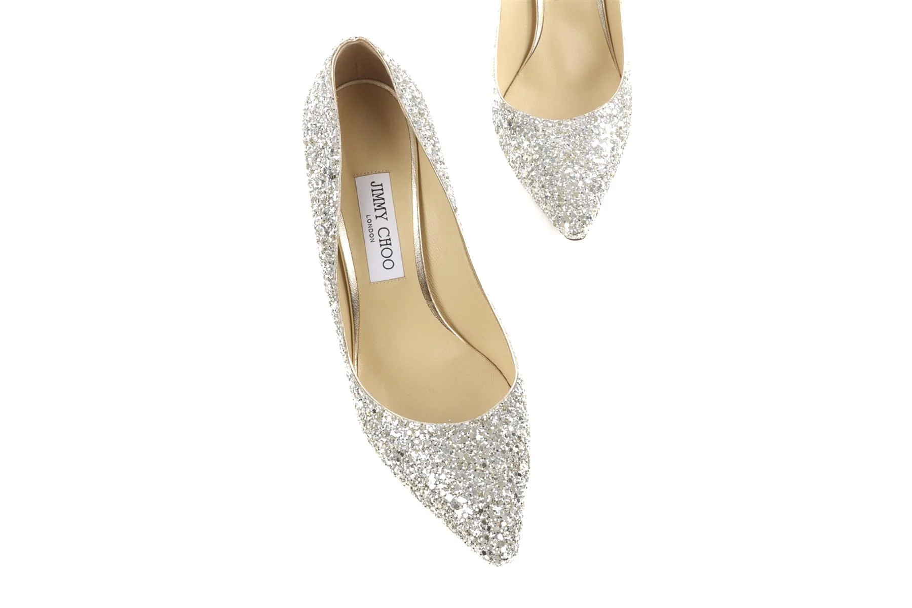 JIMMY CHOO SILVER GLITTER PUMPS EU 40 UK 7 US 10 - Image 3