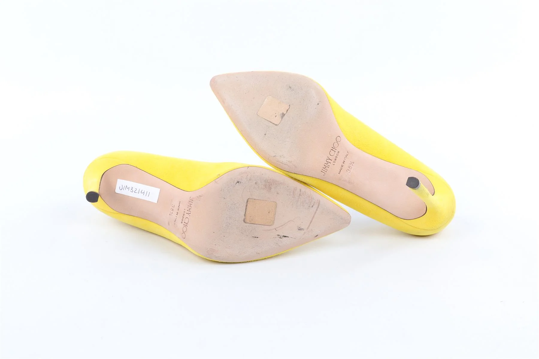 JIMMY CHOO YELLOW SUEDE PUMPS EU 38.5 UK 5.5 US 8.5 - Image 7