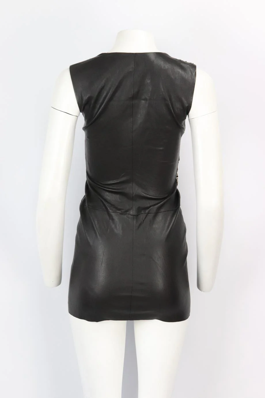 JITROIS EMBELLISHED STRETCH LEATHER MINI DRESS FR 38 UK 10 - Image 4