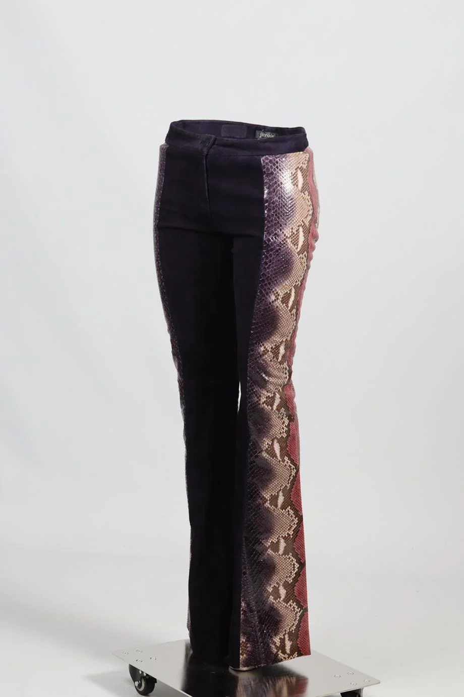 JITROIS SNAKESKIN AND SUEDE FLARED PANTS SMALL - Image 3