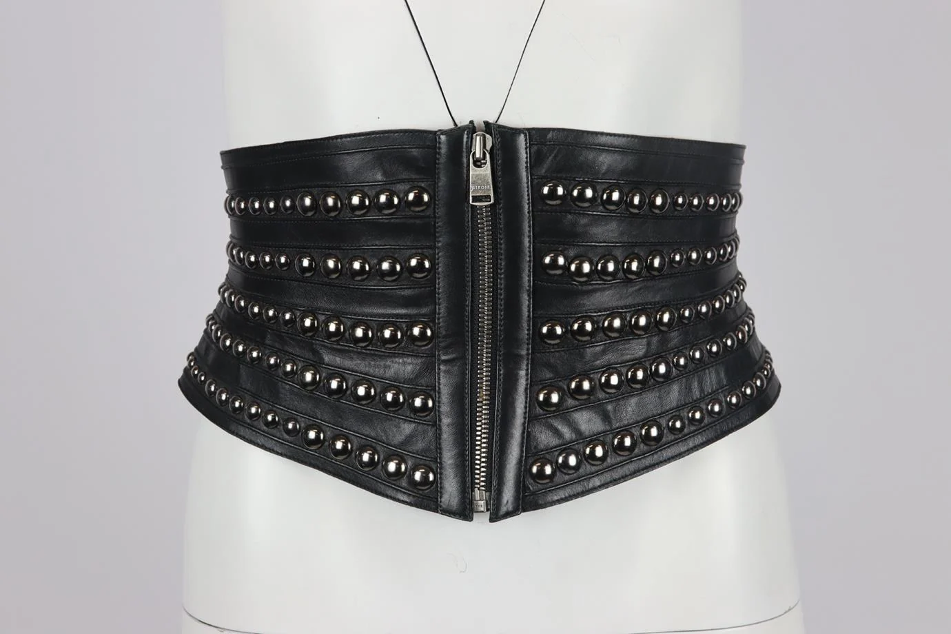 JITROIS STUDDED LEATHER WAIST BELT FR 36 UK 8 - Image 2