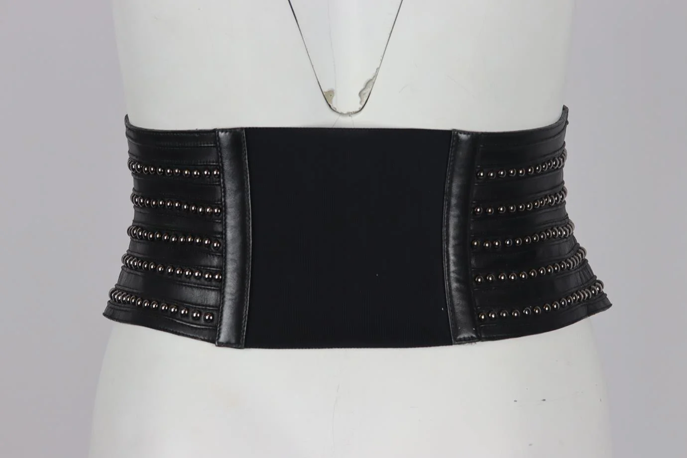 JITROIS STUDDED LEATHER WAIST BELT FR 36 UK 8 - Image 4