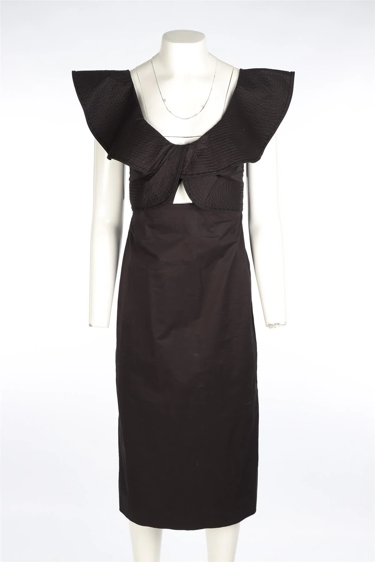 JOHANNA ORTIZ BLACK COTTON MIDI DRESS US 4 UK 8 - Image 2