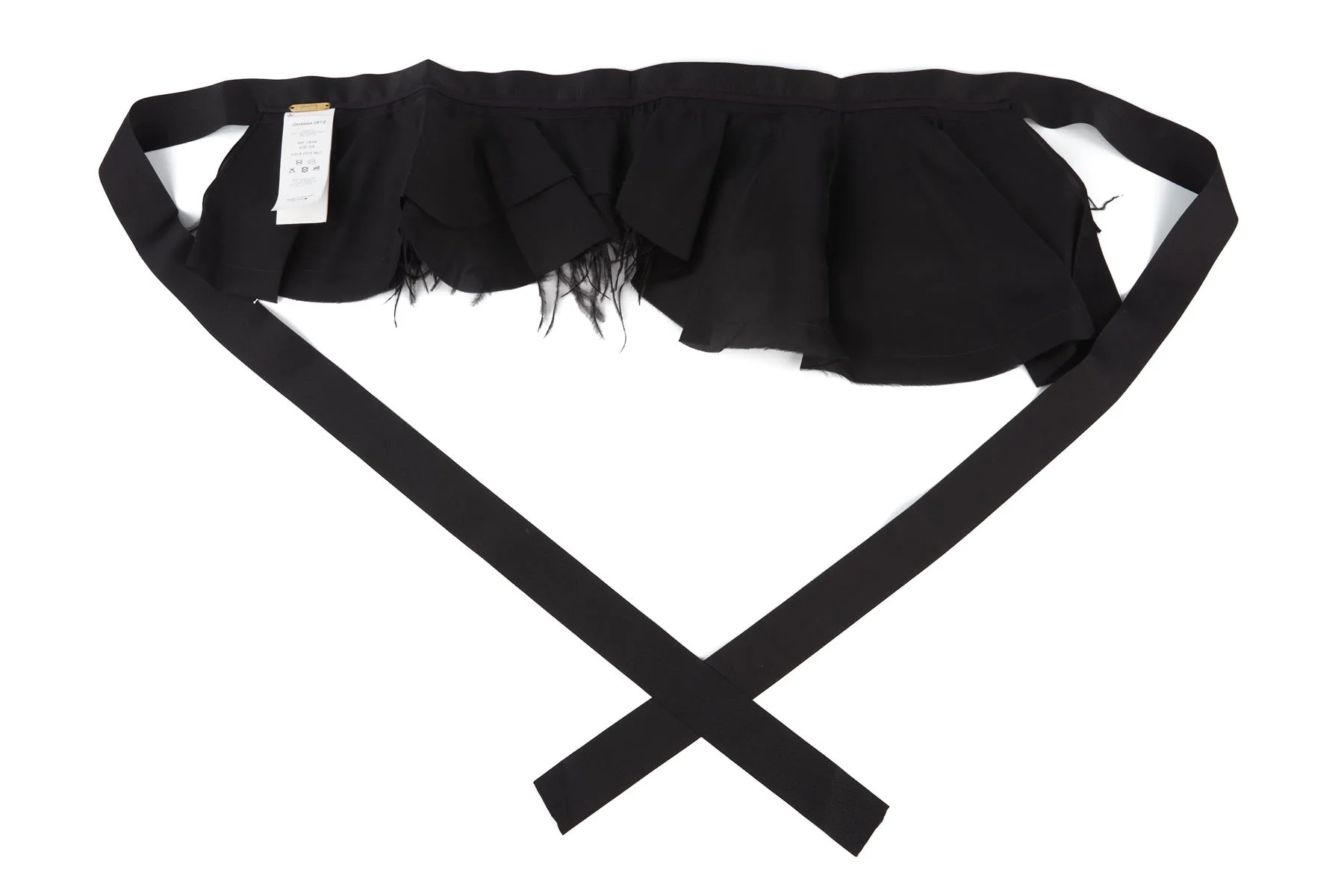 JOHANNA ORTIZ BLACK FEATHER WAIST BELT - Image 5