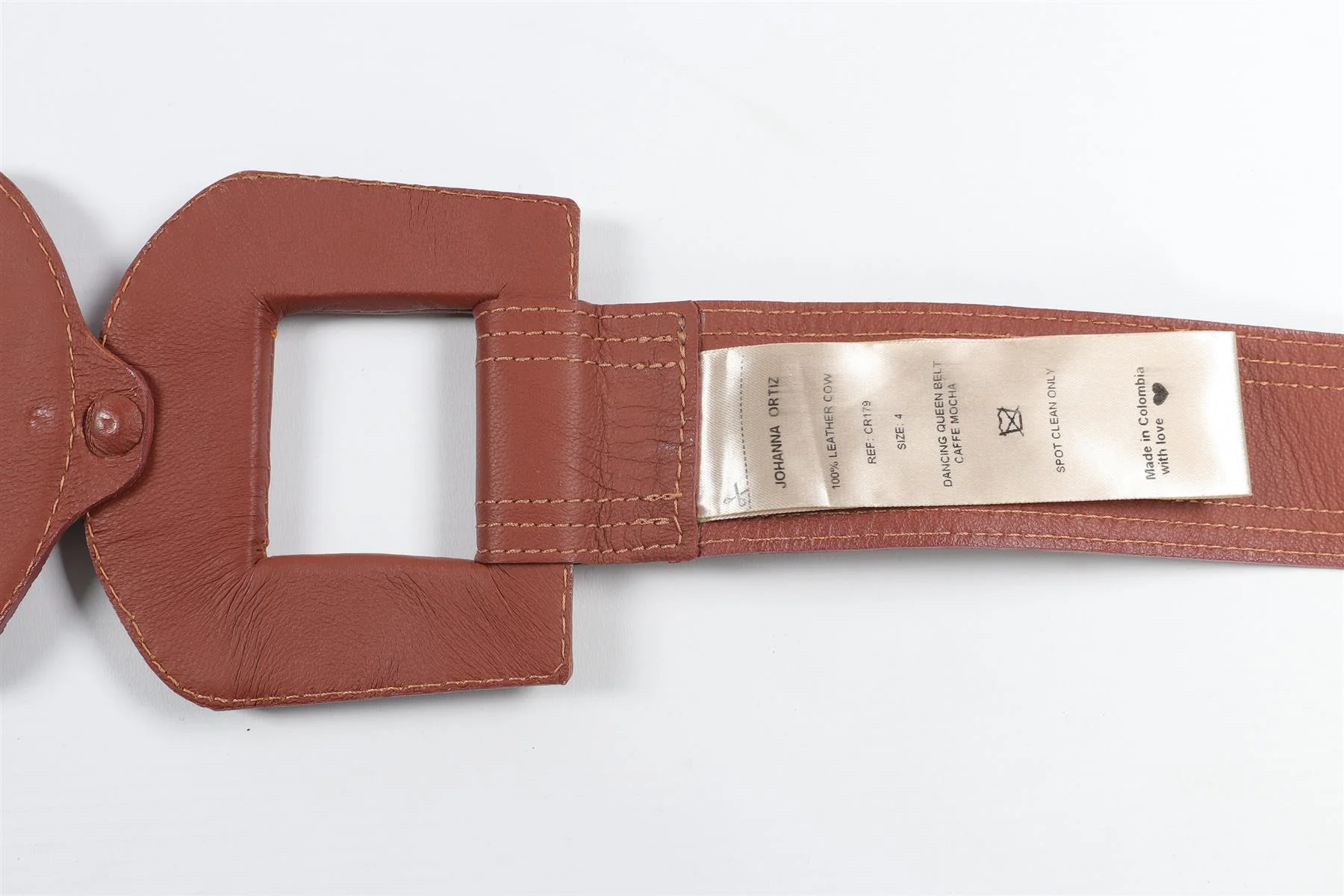 JOHANNA ORTIZ BROWN LEATHER WAIST BELT US 4 UK 8 - Image 7