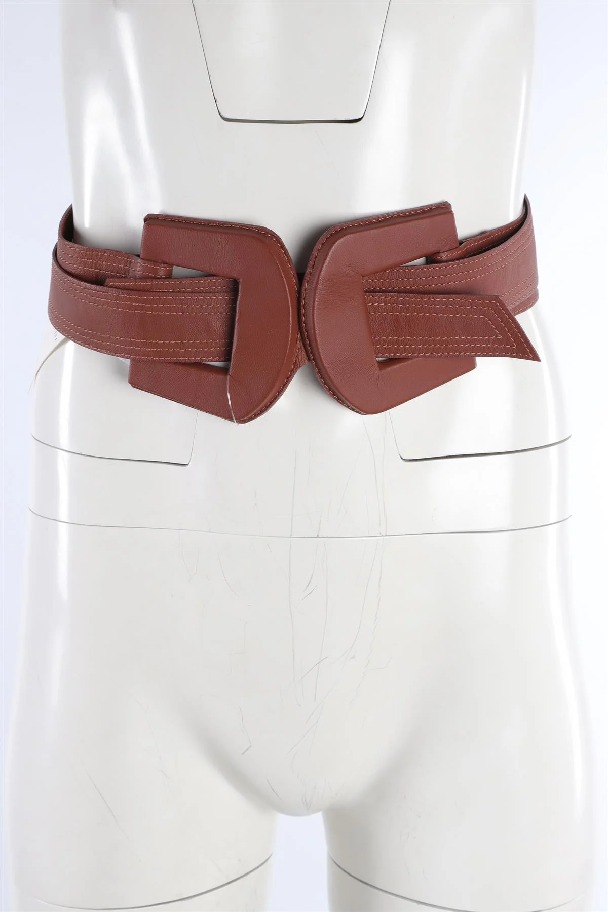 JOHANNA ORTIZ BROWN LEATHER WAIST BELT US 4 UK 8 - Image 9