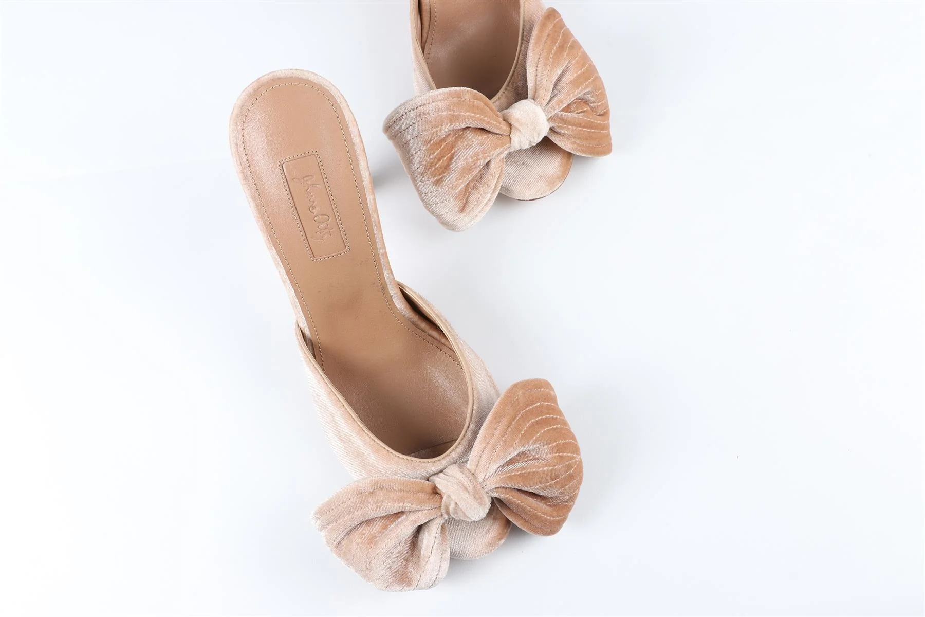 JOHANNA ORTIZ NUDE VELVET MULES EU 39 UK 6 US 9 - Image 4