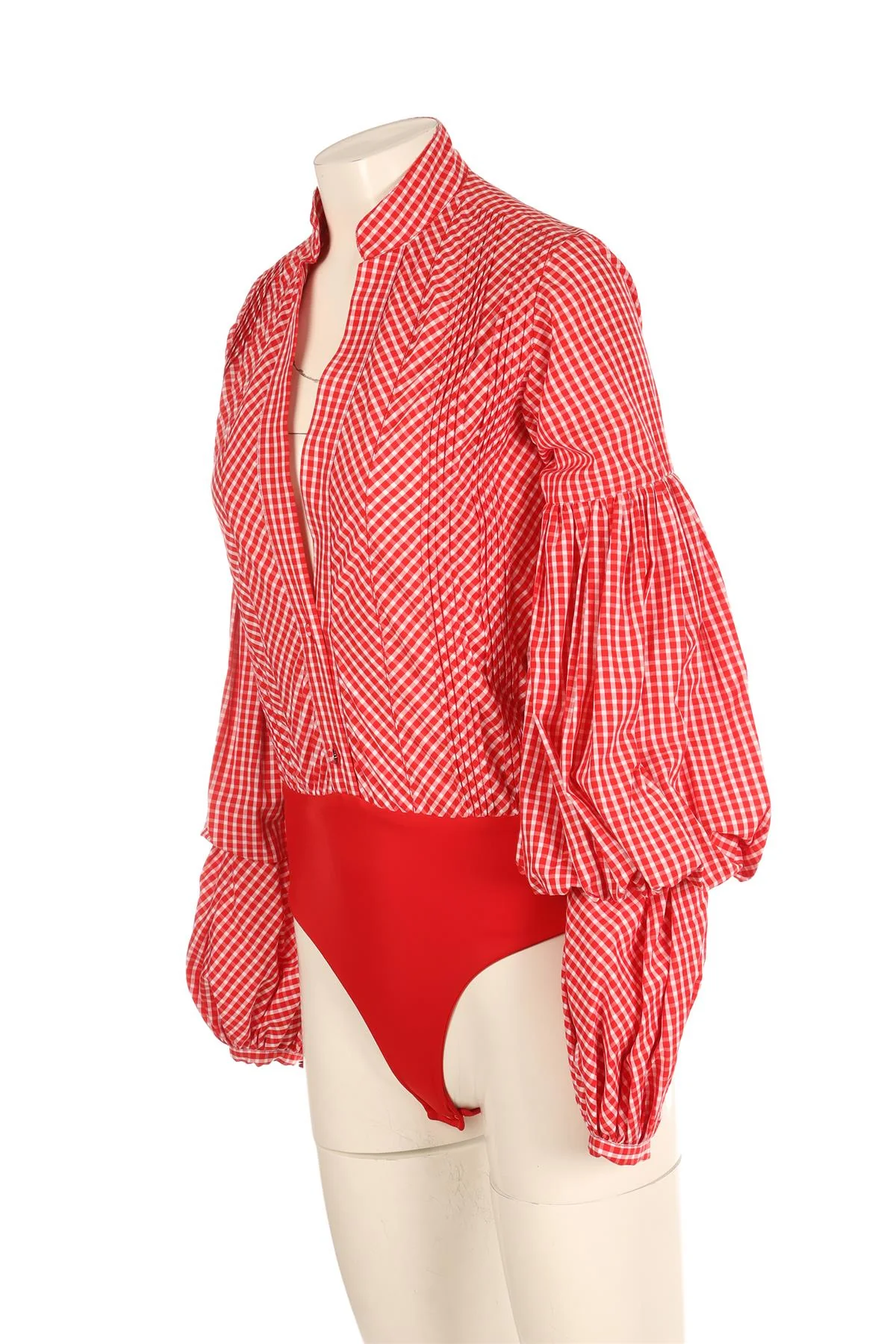 JOHANNA ORTIZ RED COTTON BODYSUIT US 0 UK 4 - Image 3