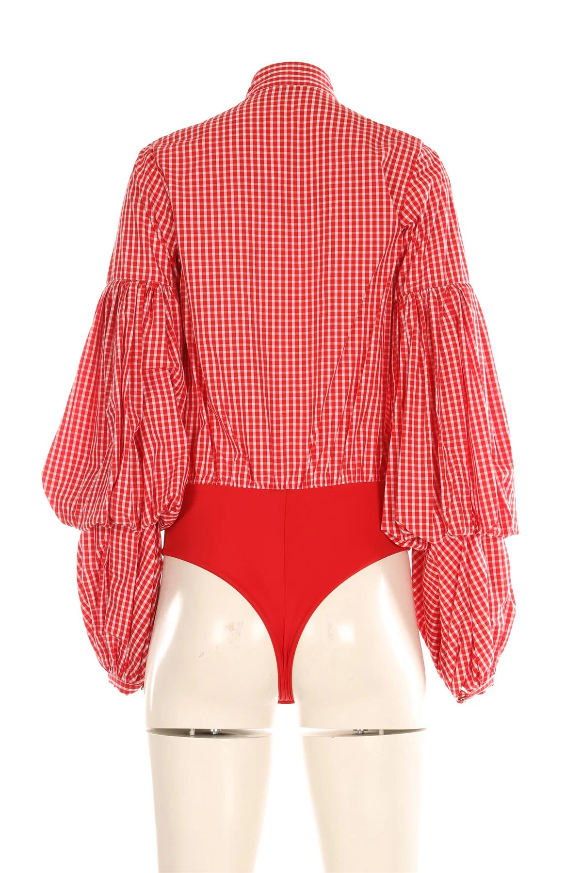 JOHANNA ORTIZ RED COTTON BODYSUIT US 0 UK 4 - Image 4