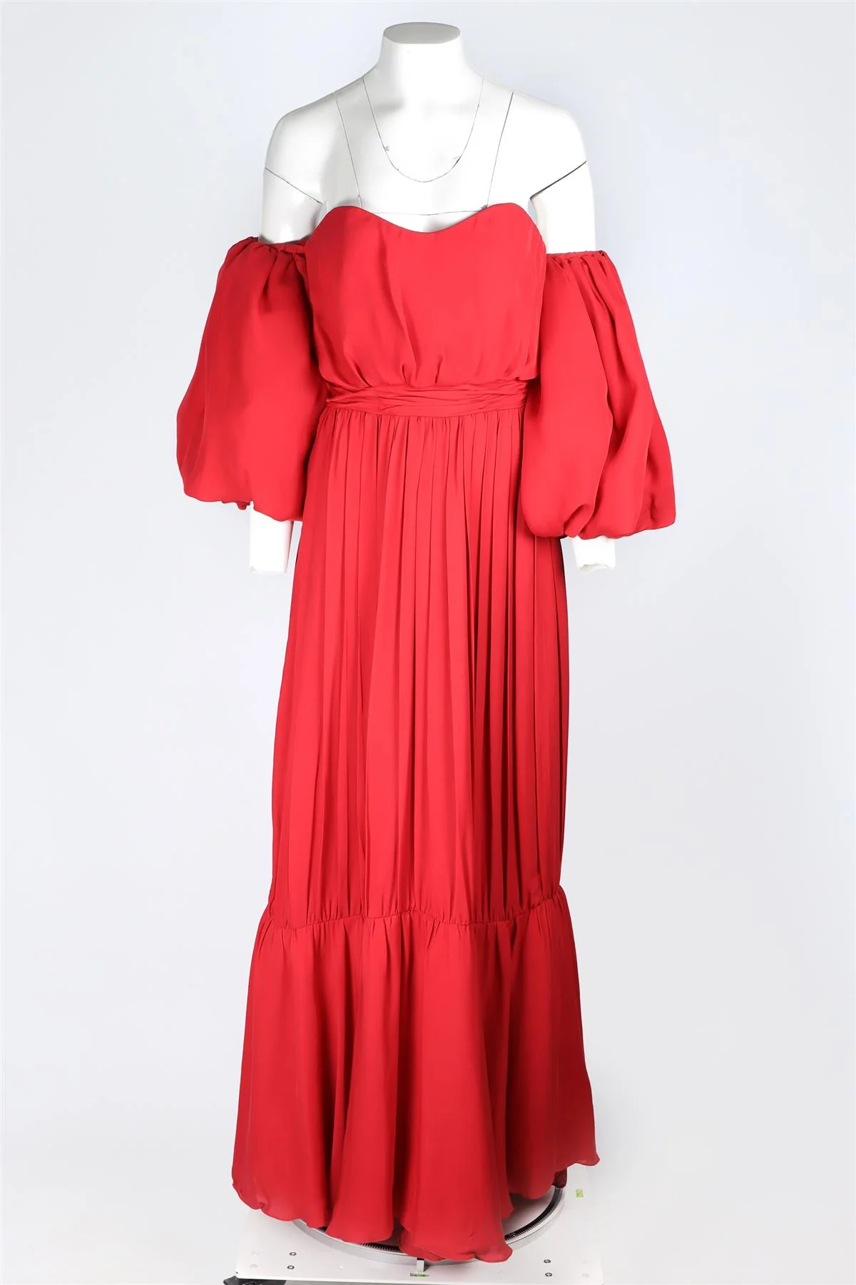 JOHANNA ORTIZ RED SILK MAXI DRESS UK 6 - Image 3