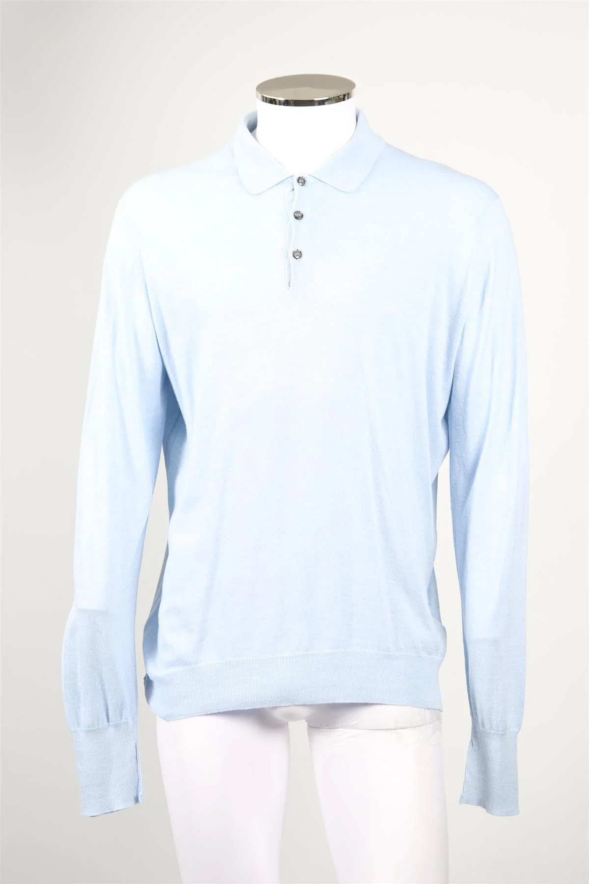 JOHN SMEDLEY WOOL POLO SHIRT LARGE - Image 2