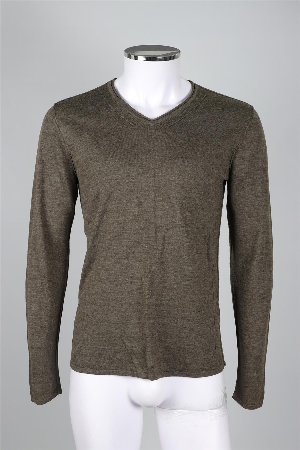 JOHN VARVATOS GREEN MEN'S WOOL SWEATER MEDIUM - Image 2