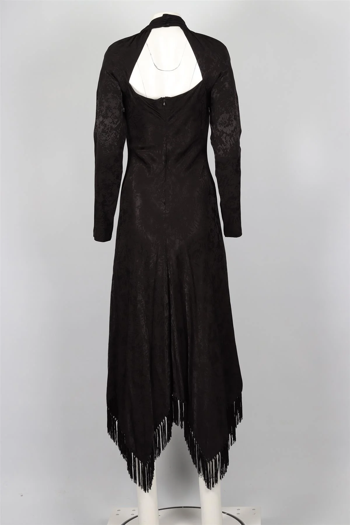 JONATHAN SIMKHAI BLACK SATIN MIDI DRESS US 6 UK 10 - Image 4