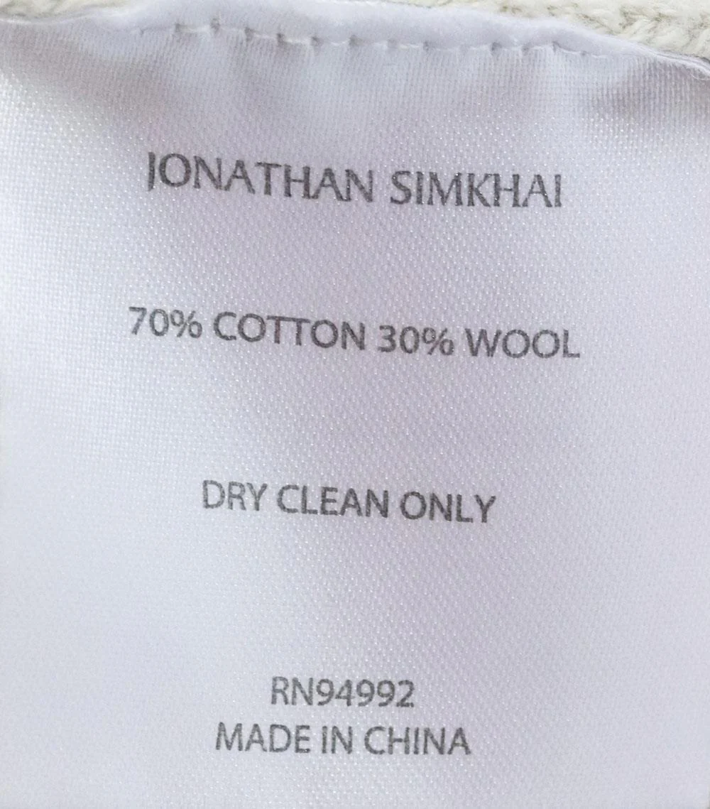 JONATHAN SIMKHAI CABLE KNIT WOOL AND COTTON BLEND CARDIGAN SMALL - Image 5